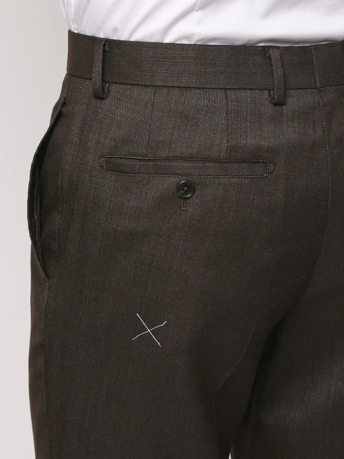 スーツ／スリーピース／ウォッシャブル／ストレッチ／2つボタン／CH25 ブラウン 体型（DROP):スリム　8DROP(YA体),身長:160cm