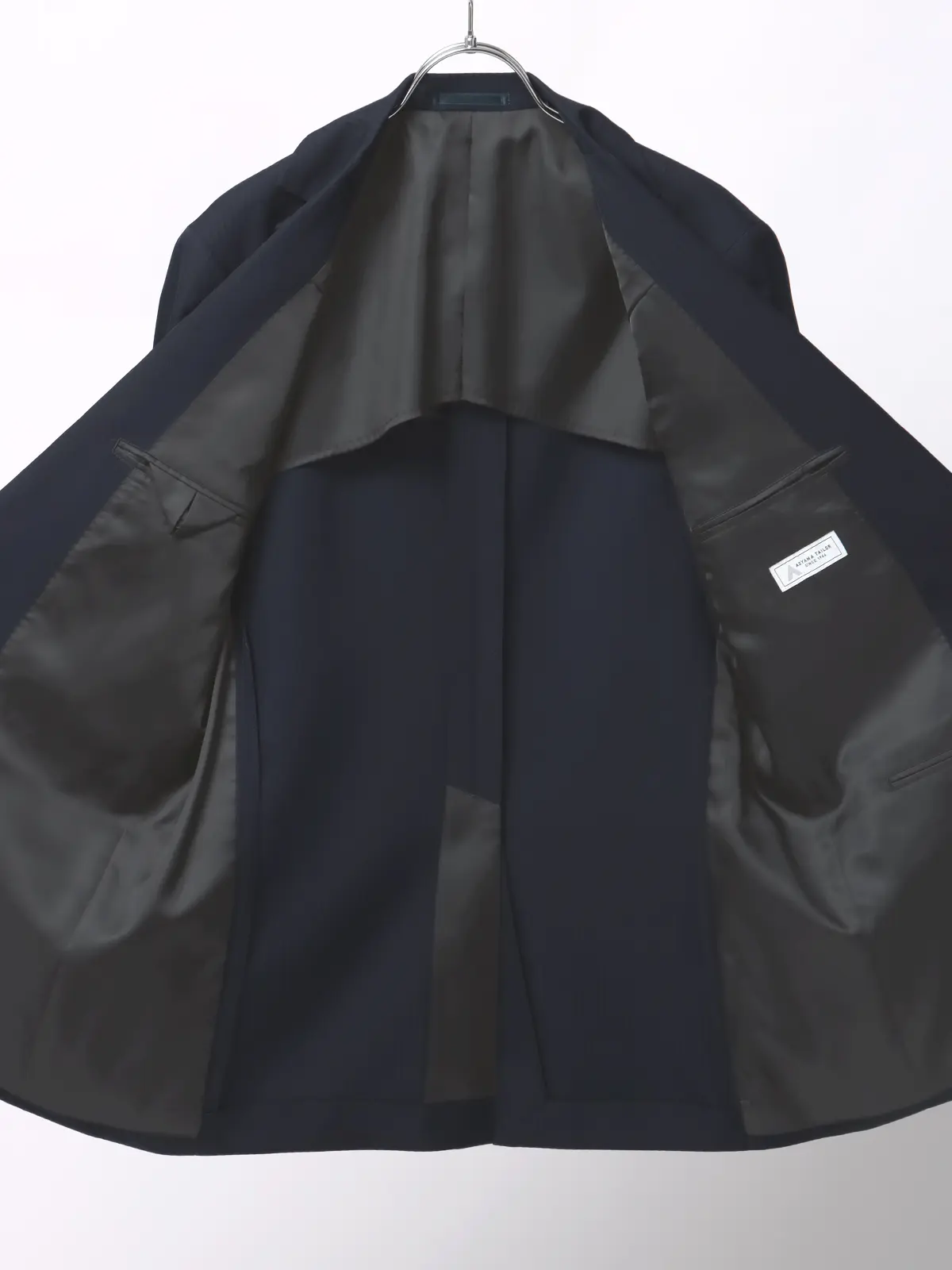 WEB限定／スーツ／スリーピース／ウォッシャブル／2つボタン／ストライプ／裾上げ済 ネイビー 体型（DROP):スリム　8DROP(YA体),身長:165cm