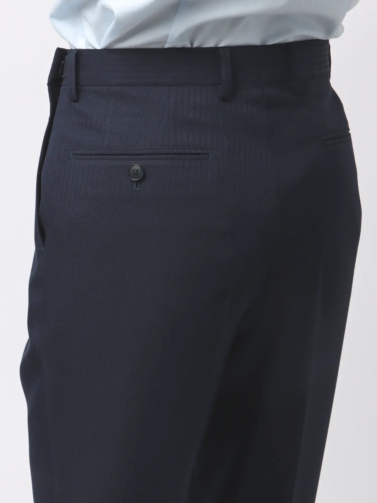 WEB限定／スーツ／スリーピース／ウォッシャブル／2つボタン／ストライプ／裾上げ済 ネイビー 体型（DROP):スリム　8DROP(YA体),身長:165cm