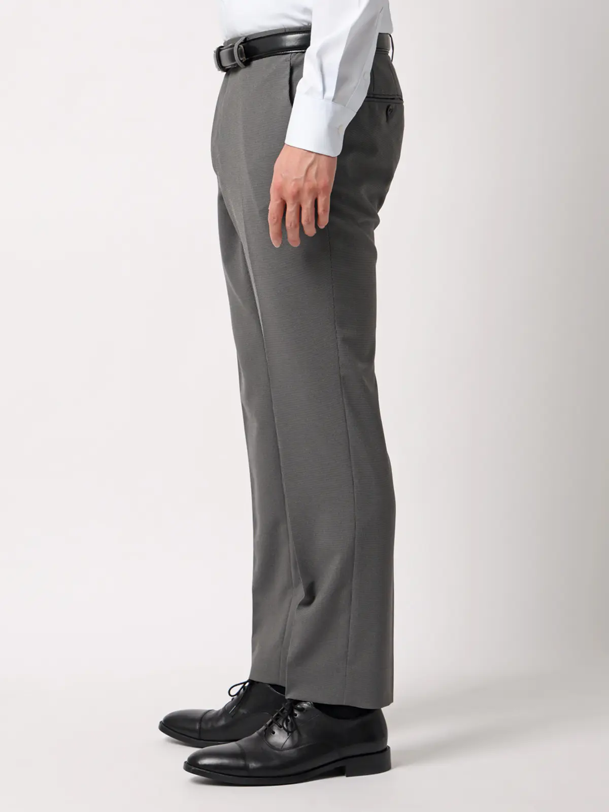 みんなのスーツ／2つボタン／ハウンドトゥース／PRESTIGE TECHNOLOGY／裾上げ済み グレー SS