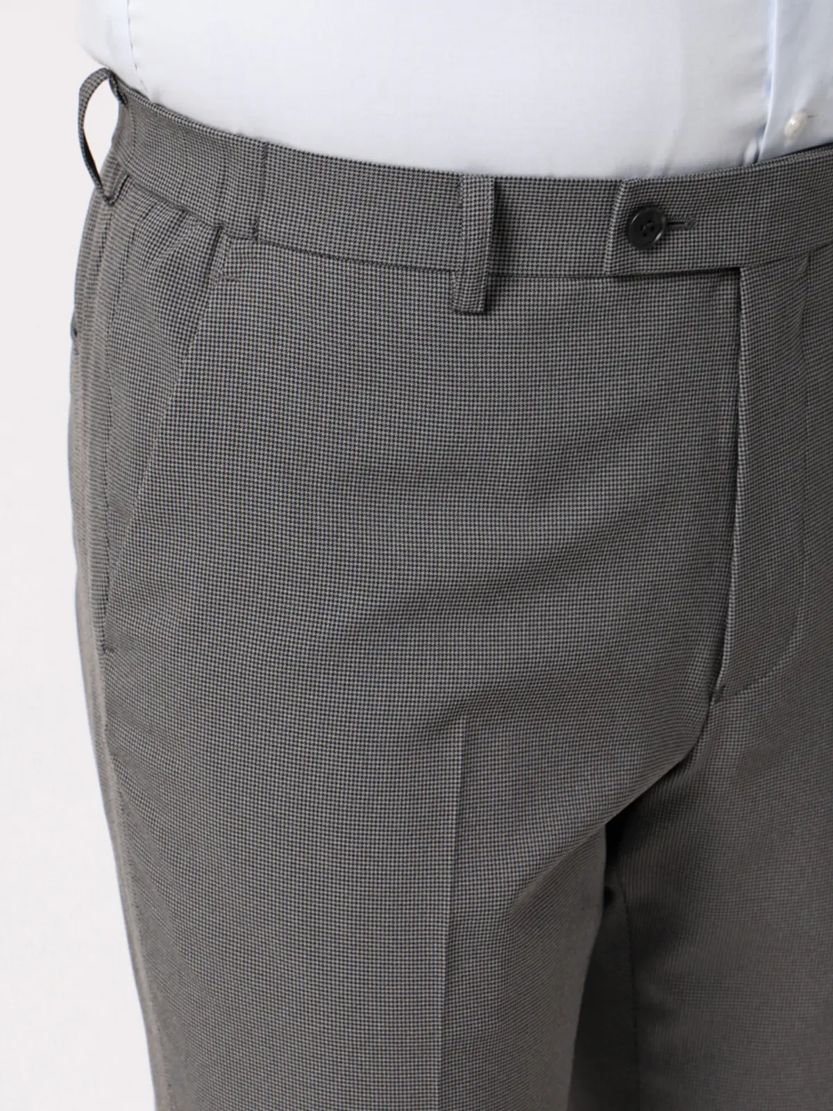 みんなのスーツ／2つボタン／ハウンドトゥース／PRESTIGE TECHNOLOGY／裾上げ済み グレー SS