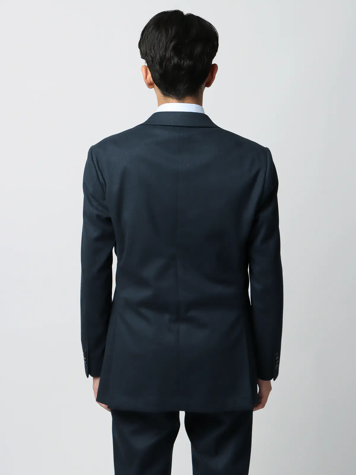 伸びるスーツ~Jersey~/ウォッシャブル/ストレッチ/3つボタン/ハウンドトゥース/TR27 ネイビー 体型(DROP):がっしり 2DROP(BE体),身長:190cm