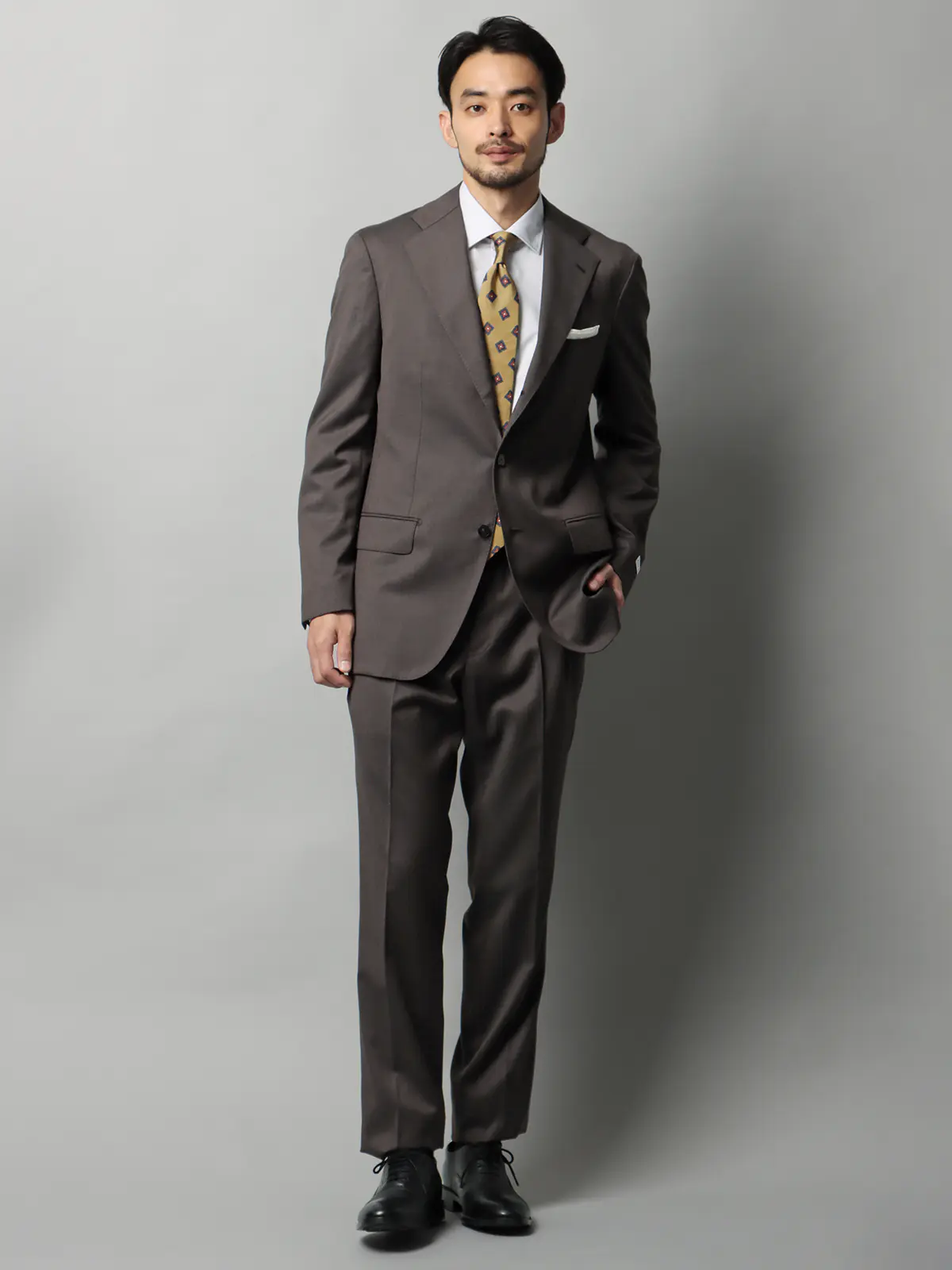 スーツ/3つボタン/Loro Piana 365/無地/TR27 ブラウン 体型(DROP):普通 6DROP(A体),身長:165cm