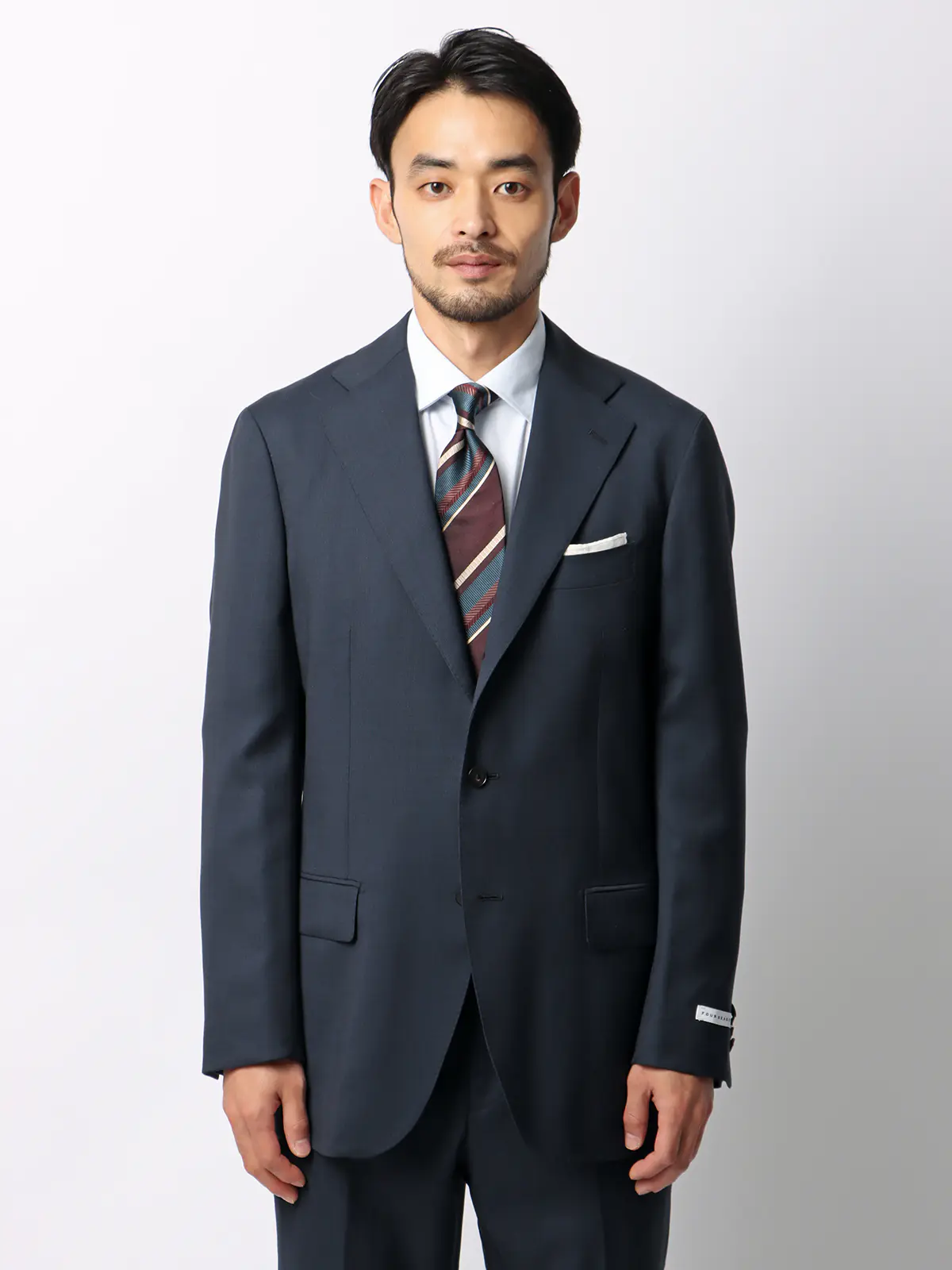 スーツ/3つボタン/Loro Piana/ ZELANDER/グレンチェック/TR27 ネイビー 体型(DROP):スリム 8DROP(YA体),身長:175cm