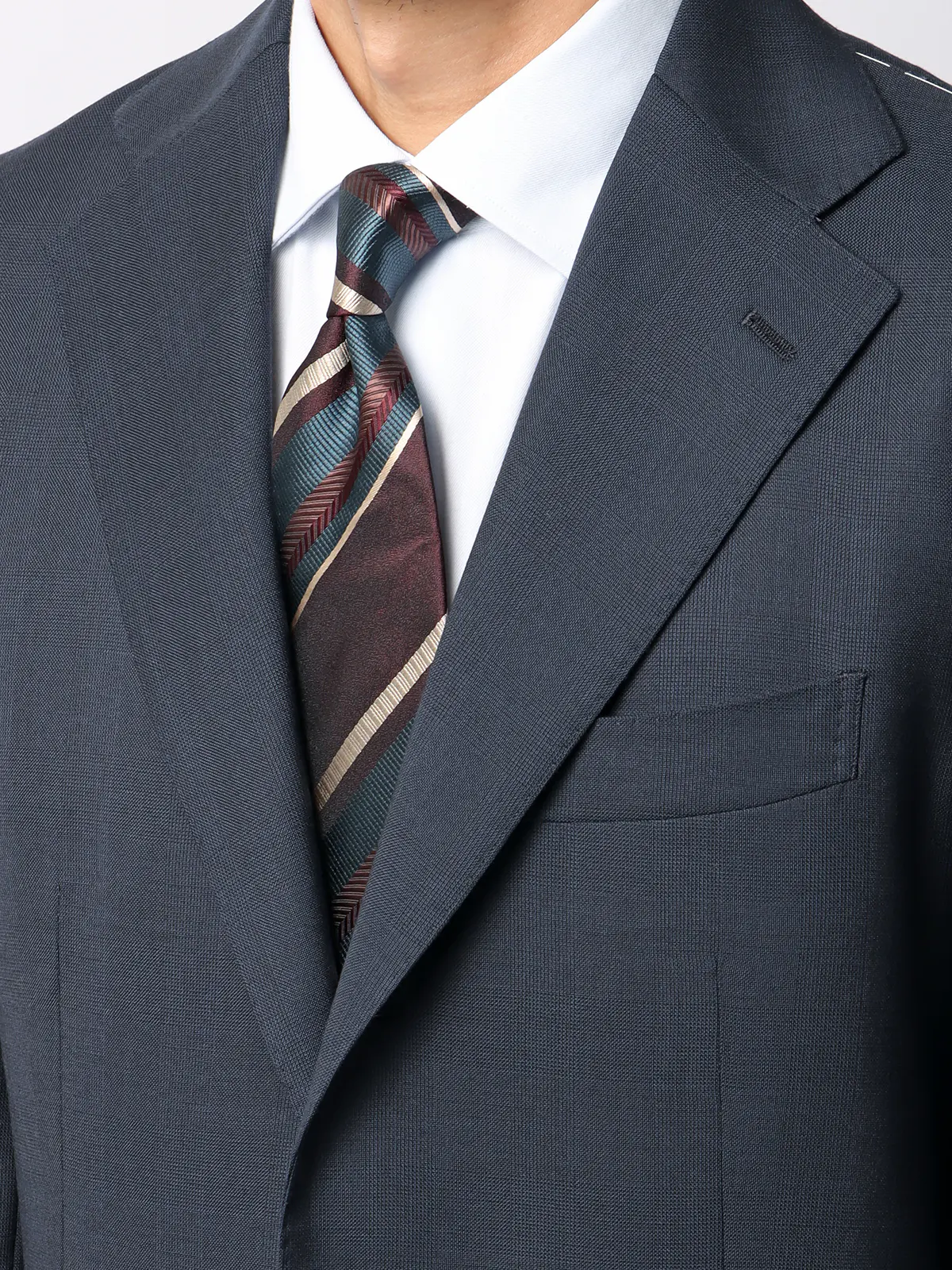 スーツ/3つボタン/Loro Piana/ ZELANDER/グレンチェック/TR27 ネイビー 体型(DROP):スリム 8DROP(YA体),身長:175cm