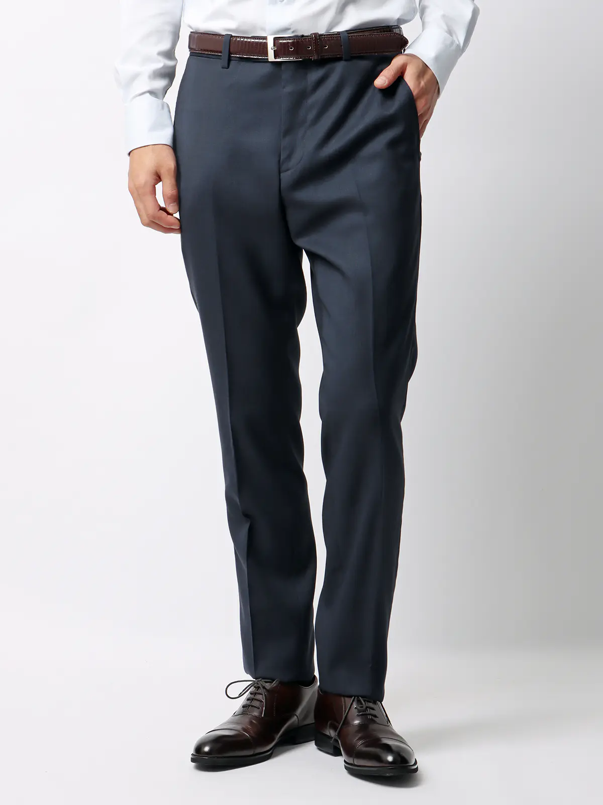 スーツ/3つボタン/Loro Piana/ ZELANDER/グレンチェック/TR27 ネイビー 体型(DROP):スリム 8DROP(YA体),身長:175cm