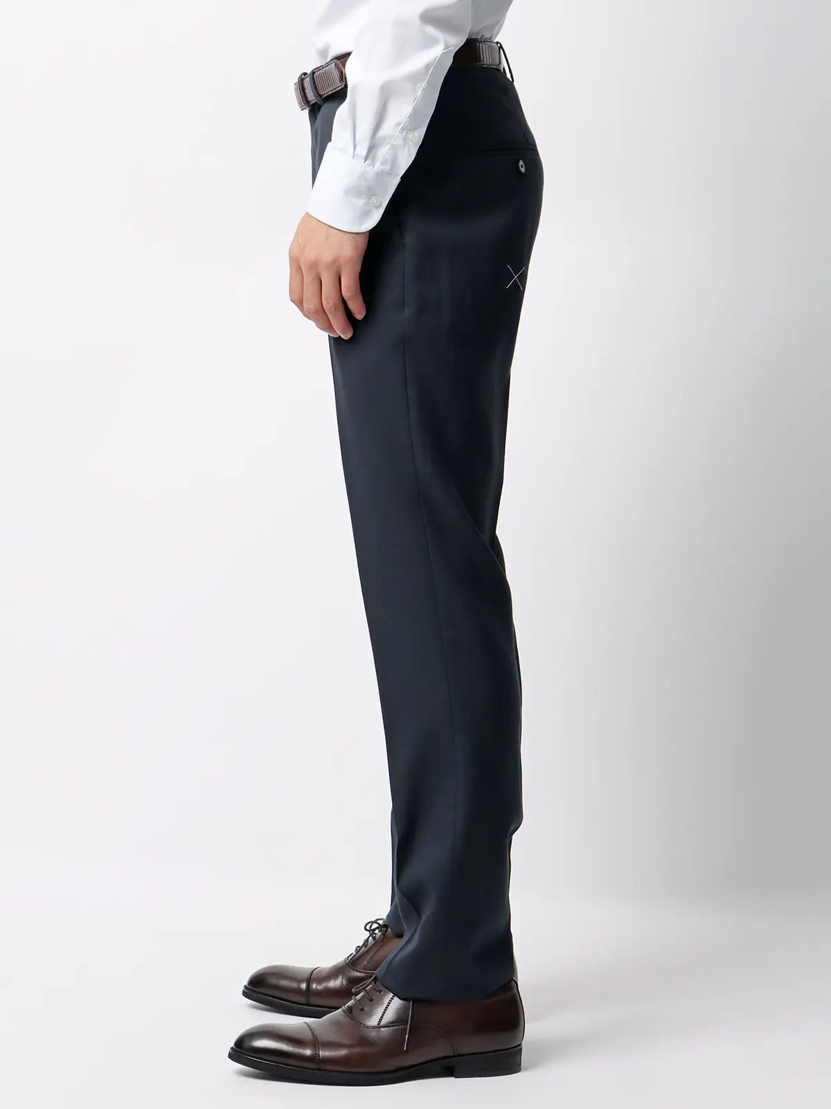 スーツ/3つボタン/Loro Piana/ ZELANDER/グレンチェック/TR27 ネイビー 体型(DROP):スリム 8DROP(YA体),身長:175cm