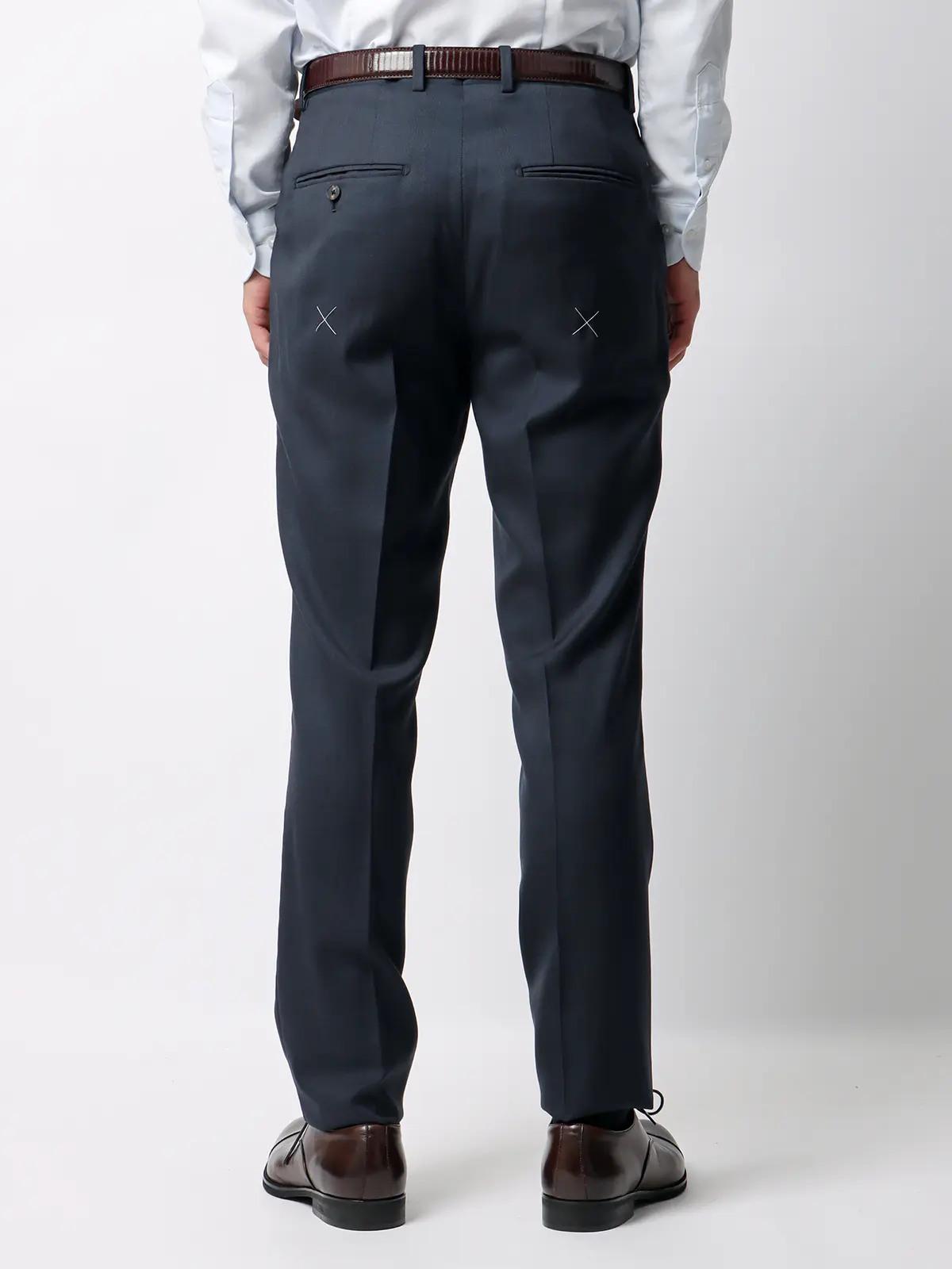 スーツ/3つボタン/Loro Piana/ ZELANDER/グレンチェック/TR27 ネイビー 体型(DROP):スリム 8DROP(YA体),身長:175cm