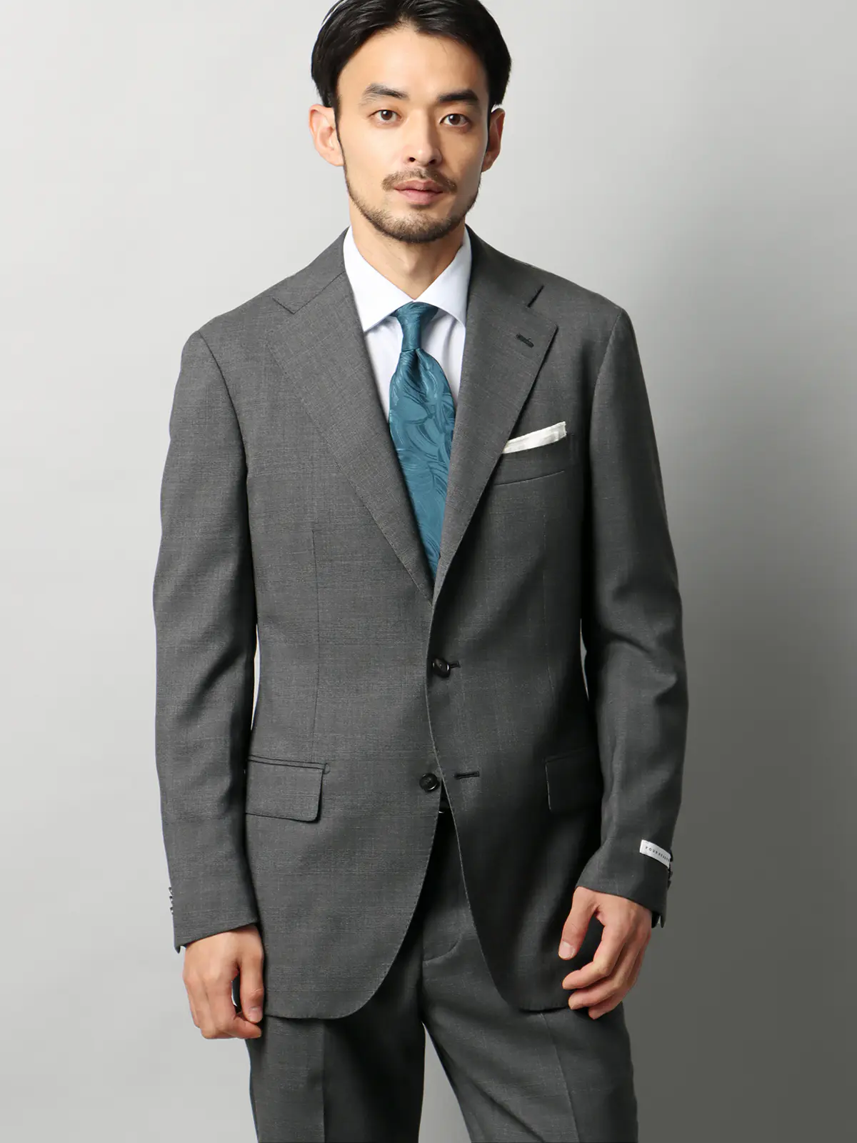 スーツ/3つボタン/Loro Piana/ ZELANDER/グレンチェック/TR27 チャコール 体型(DROP):普通 6DROP(A体),身長:175cm