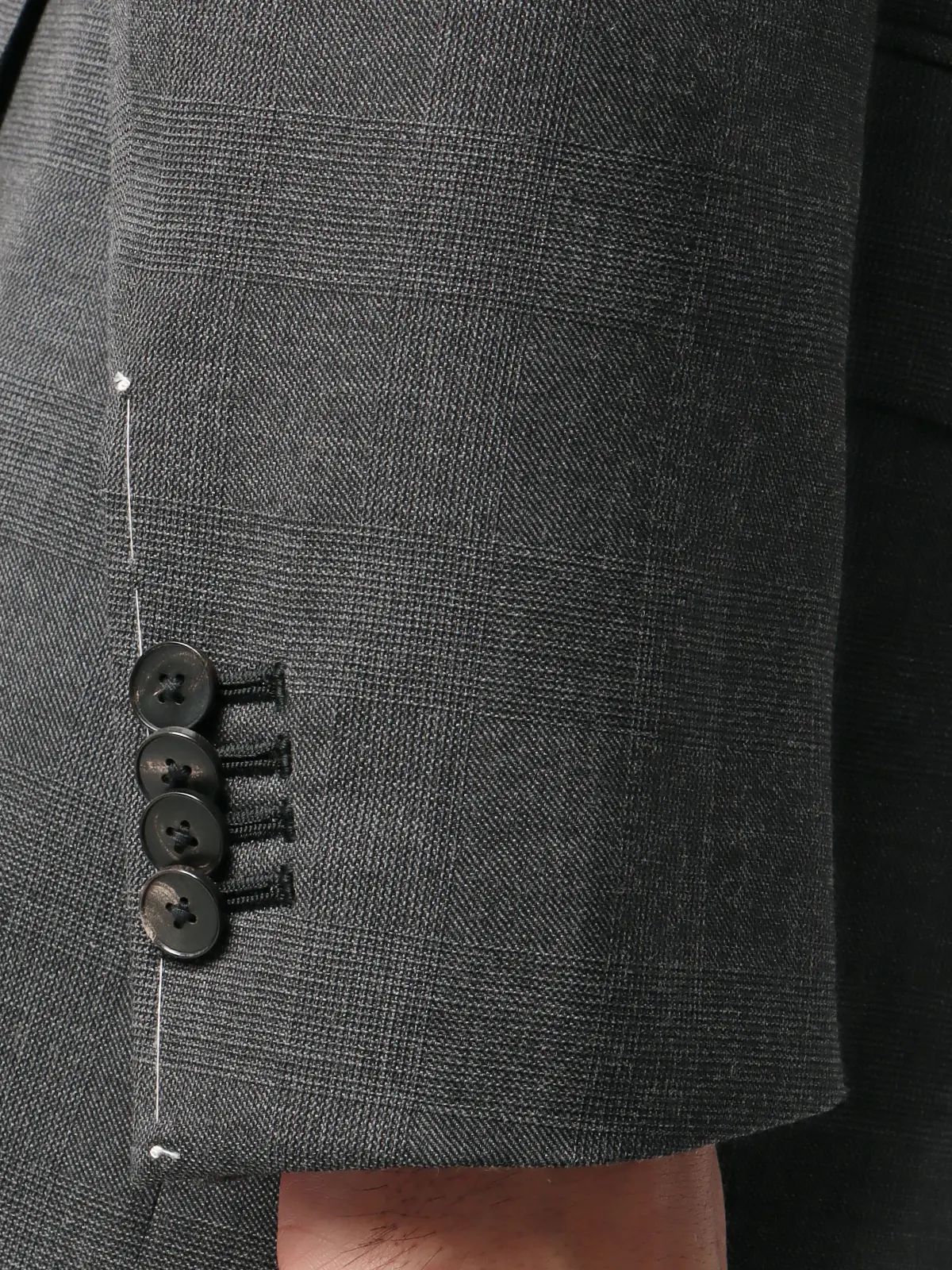 スーツ/3つボタン/Loro Piana/ ZELANDER/グレンチェック/TR27 チャコール 体型(DROP):普通 6DROP(A体),身長:175cm