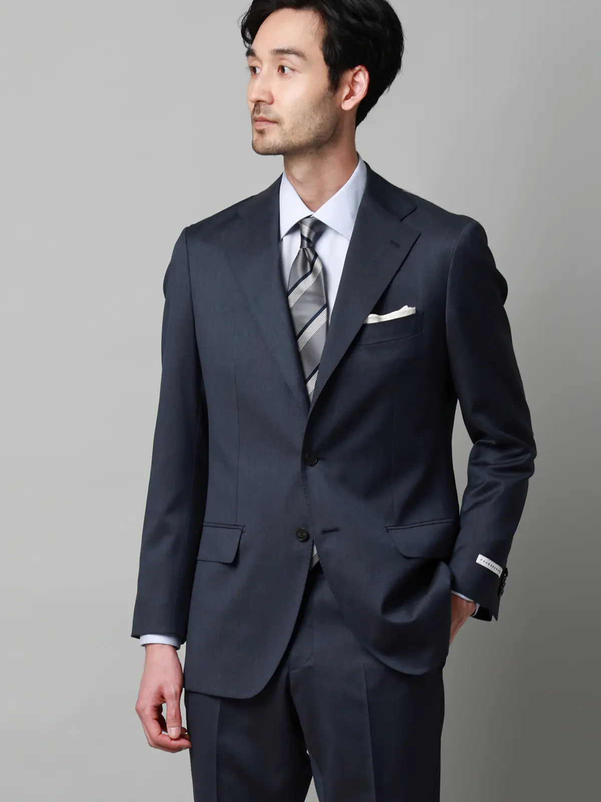 スーツ/3つボタン/Loro Piana 365/無地/TR27 ブルー 体型(DROP):普通 6DROP(A体),身長:165cm