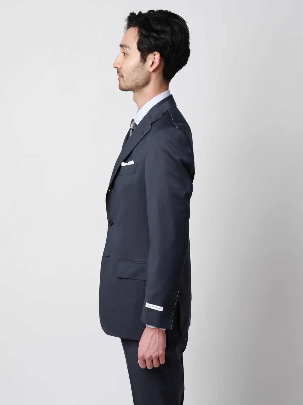 スーツ/3つボタン/Loro Piana 365/無地/TR27 ブルー 体型(DROP):普通 6DROP(A体),身長:165cm