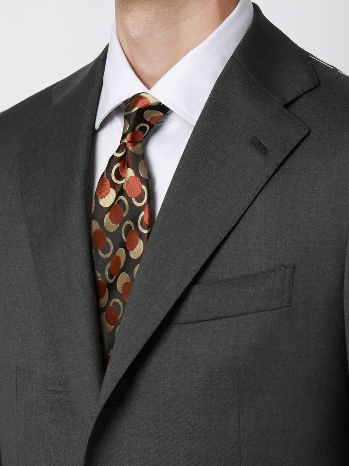 スーツ/3つボタン/Loro Piana 365/無地/TR27 チャコール 体型(DROP):スリム 8DROP(YA体),身長:175cm