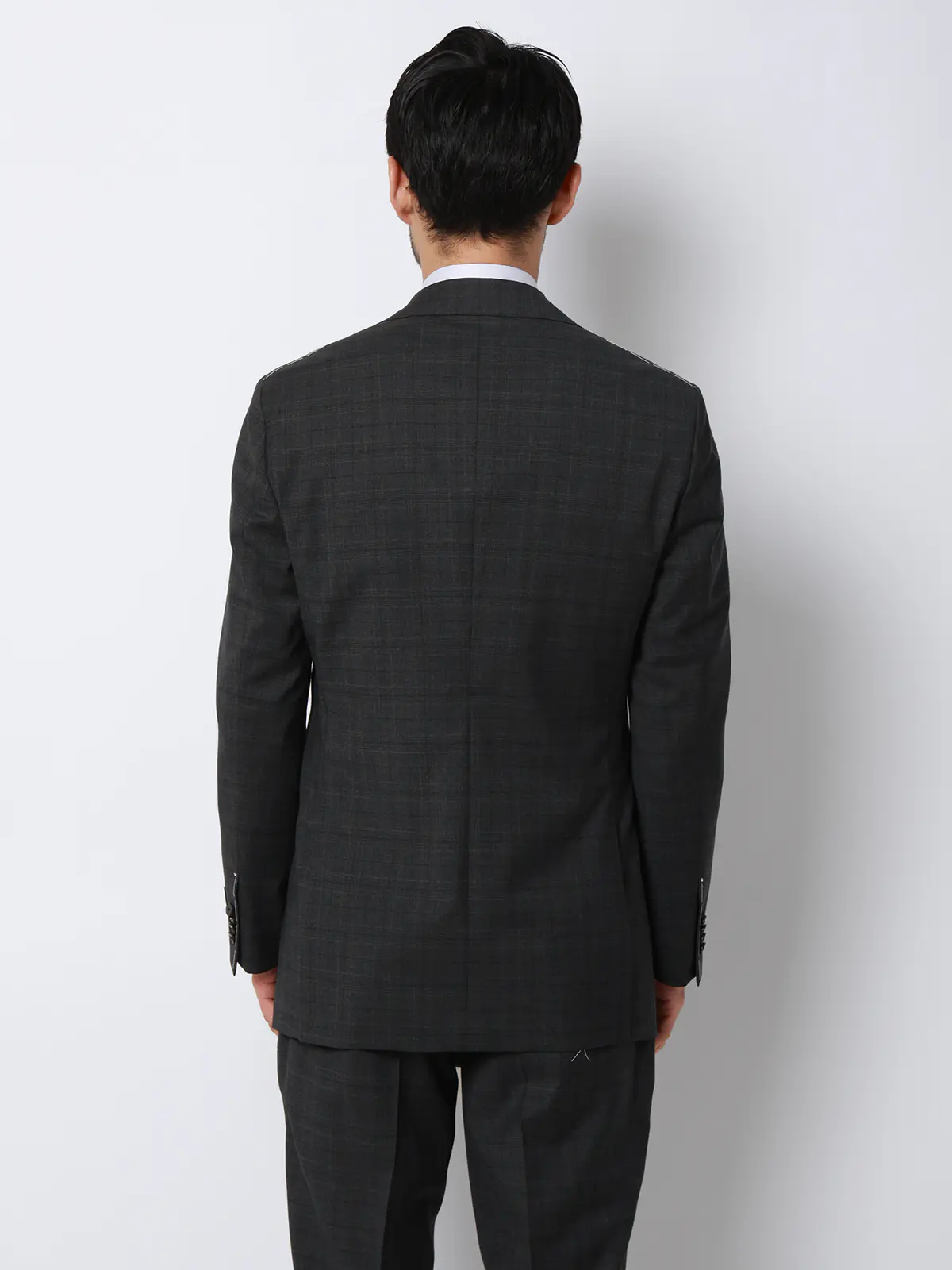 スーツ／3つボタン／REDA／ICE SENSE／グレンチェック／TR27 グレー 体型（DROP):普通　6DROP(A体),身長:165cm
