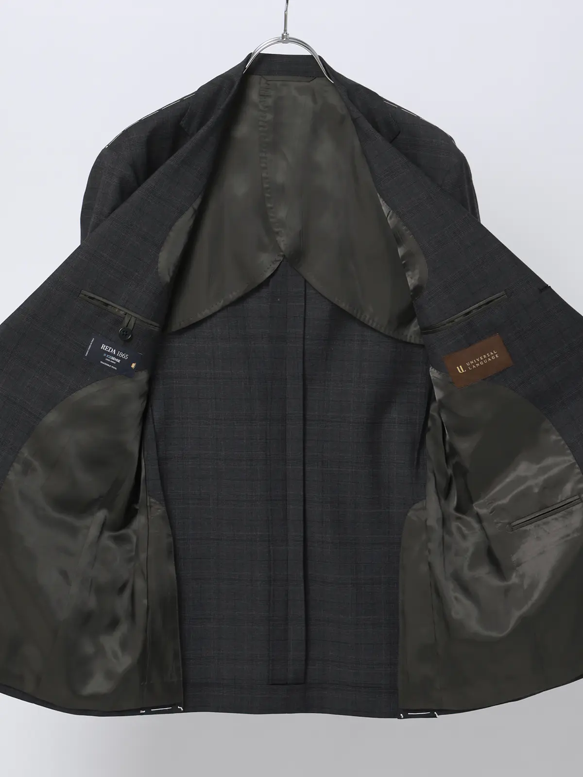 スーツ／3つボタン／REDA／ICE SENSE／グレンチェック／TR27 グレー 体型（DROP):普通　6DROP(A体),身長:165cm