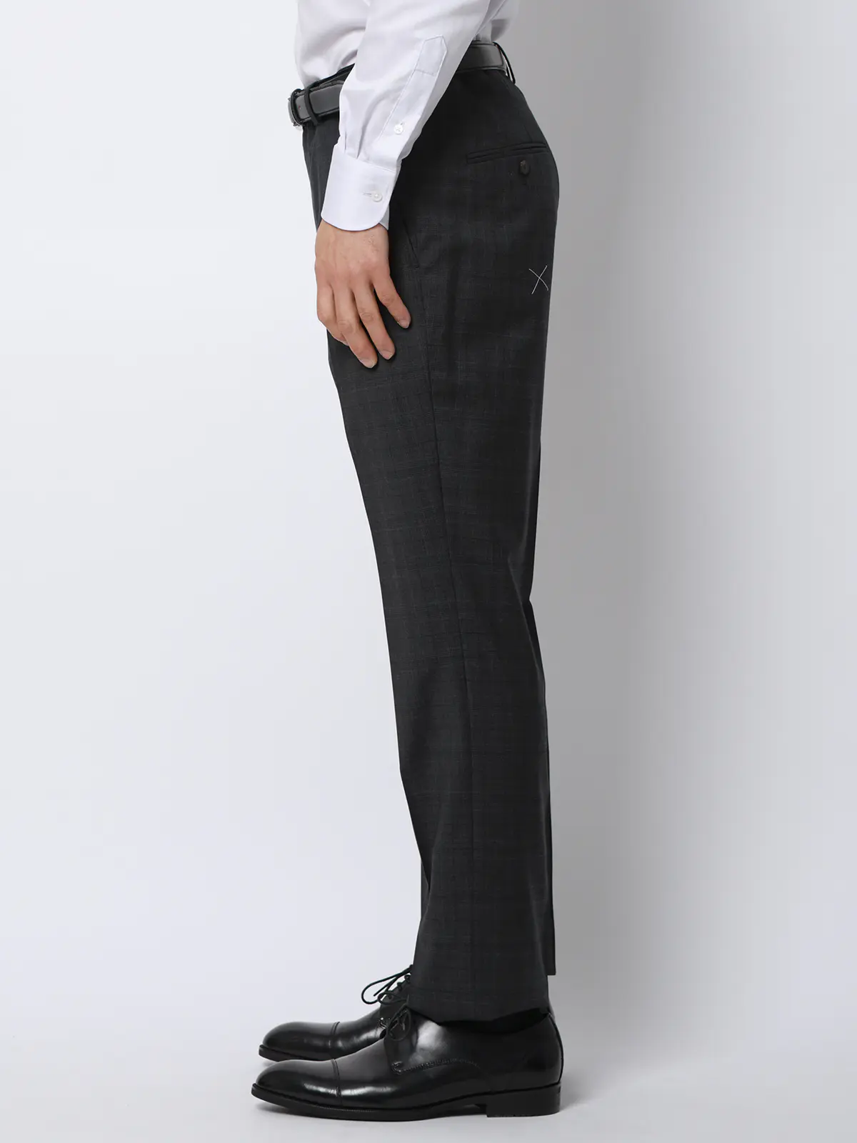 スーツ／3つボタン／REDA／ICE SENSE／グレンチェック／TR27 グレー 体型（DROP):普通　6DROP(A体),身長:165cm