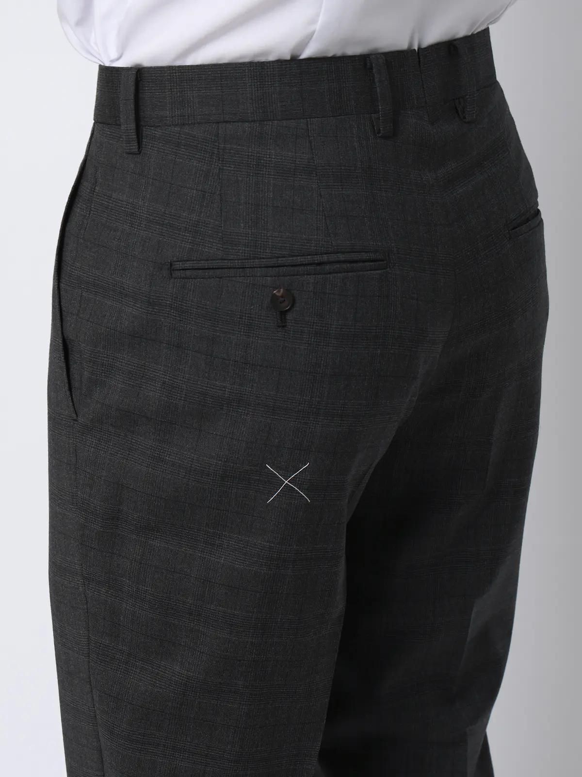 スーツ／3つボタン／REDA／ICE SENSE／グレンチェック／TR27 グレー 体型（DROP):普通　6DROP(A体),身長:165cm