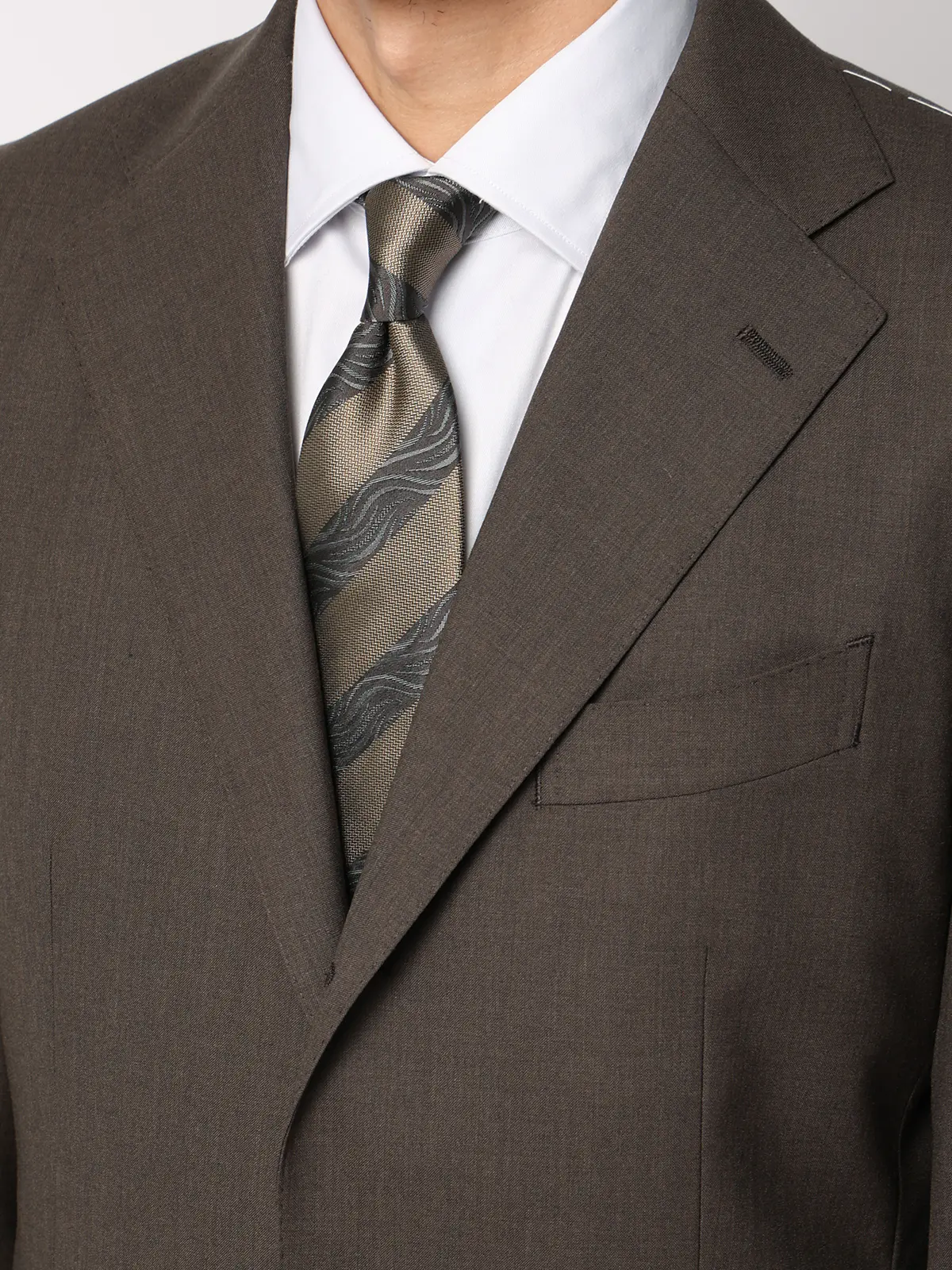 スーツ/3つボタン/TALLIA DI DELFINO/SUPER120'sウールトロピカル/無地/TR27 ブラウン 体型(DROP):スリム 8DROP(YA体),身長:170cm