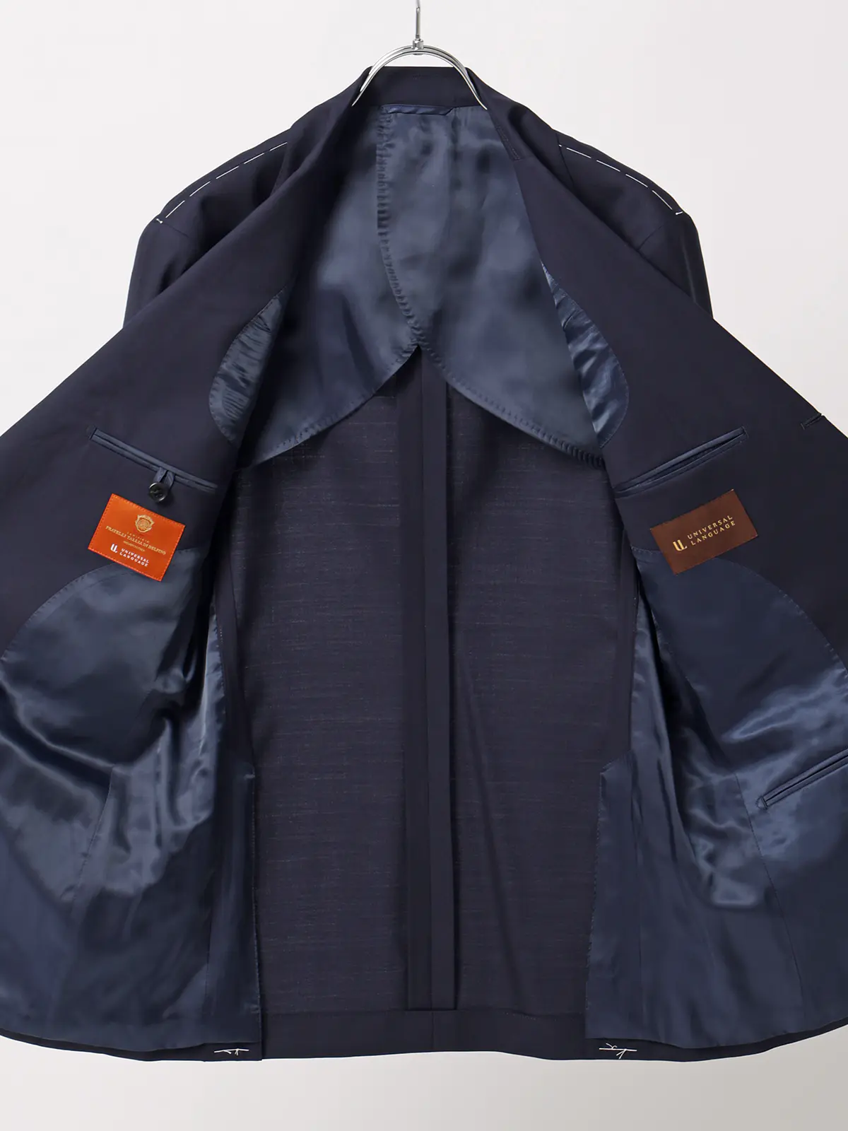 スーツ／3つボタン／TALLIA DI DELFINO／SUPER120'sウールトロピカル／無地／TR27 ネイビー 体型（DROP):ややがっしり　4DROP(AB体),身長:185cm