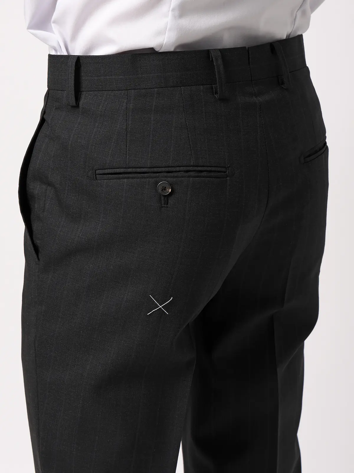 スーツ／3つボタン／TALLIA DI DELFINO／SUPER120'sウールトロピカル／TR27 グレー 体型（DROP):ややがっしり　4DROP(AB体),身長:185cm