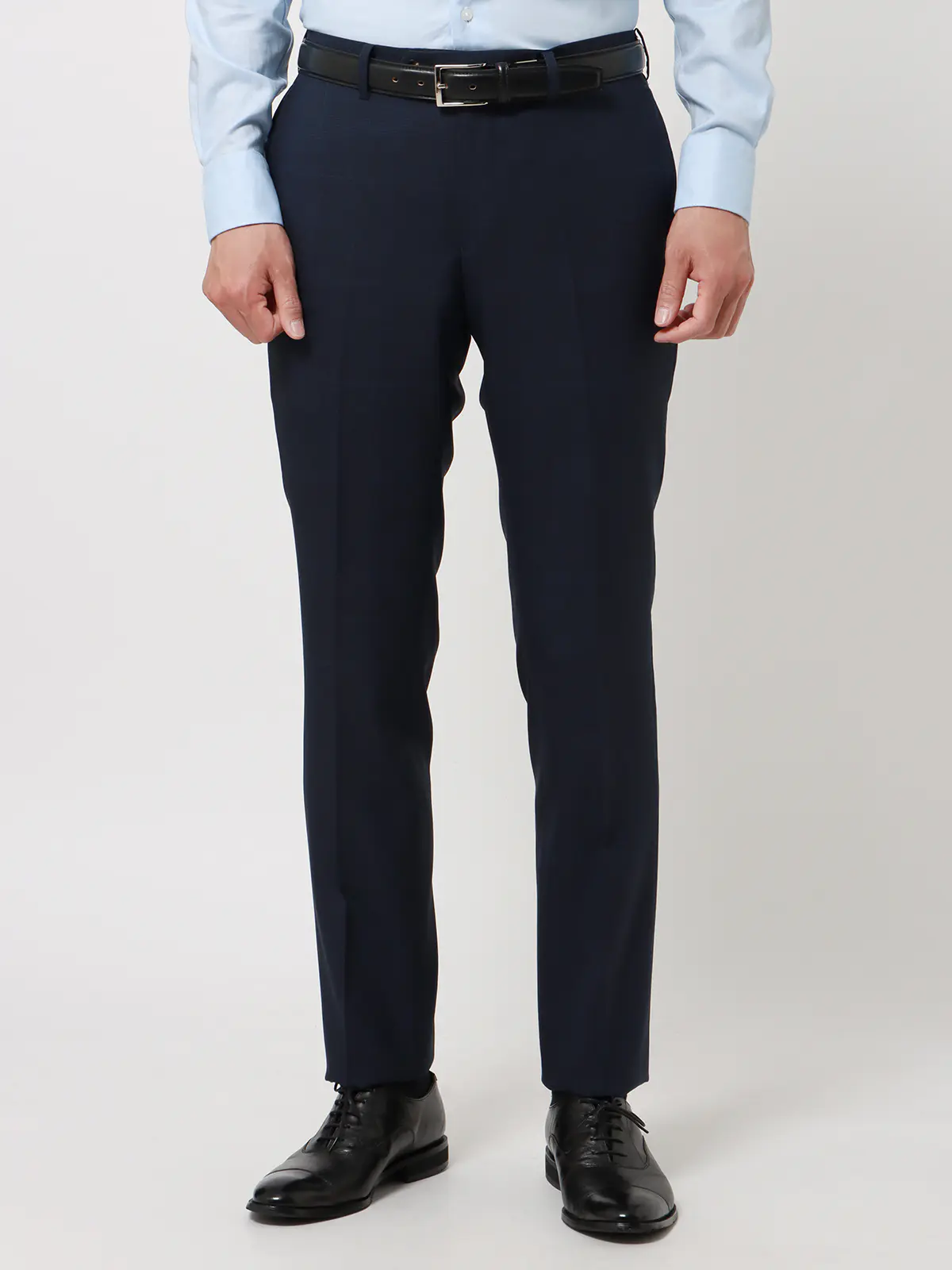 WEB限定／スーツ／3つボタン／CANONICO／SUPERSONIC／グレンチェック／TR24 ネイビー 体型（DROP):スリム　8DROP(YA体),身長:160cm