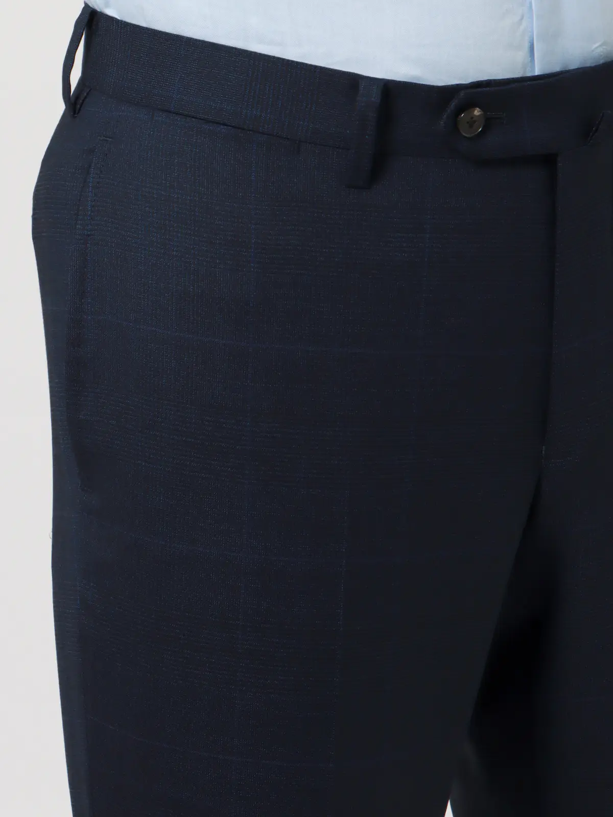 WEB限定／スーツ／3つボタン／CANONICO／SUPERSONIC／グレンチェック／TR24 ネイビー 体型（DROP):スリム　8DROP(YA体),身長:160cm