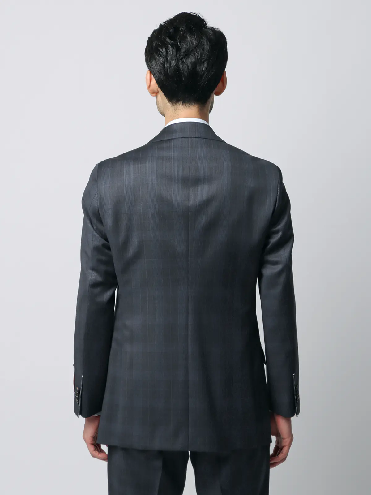 スーツ／3つボタン／TALLIA DI DELFINO／グレンチェック／TR27 ネイビー 体型（DROP):スリム　8DROP(YA体),身長:160cm