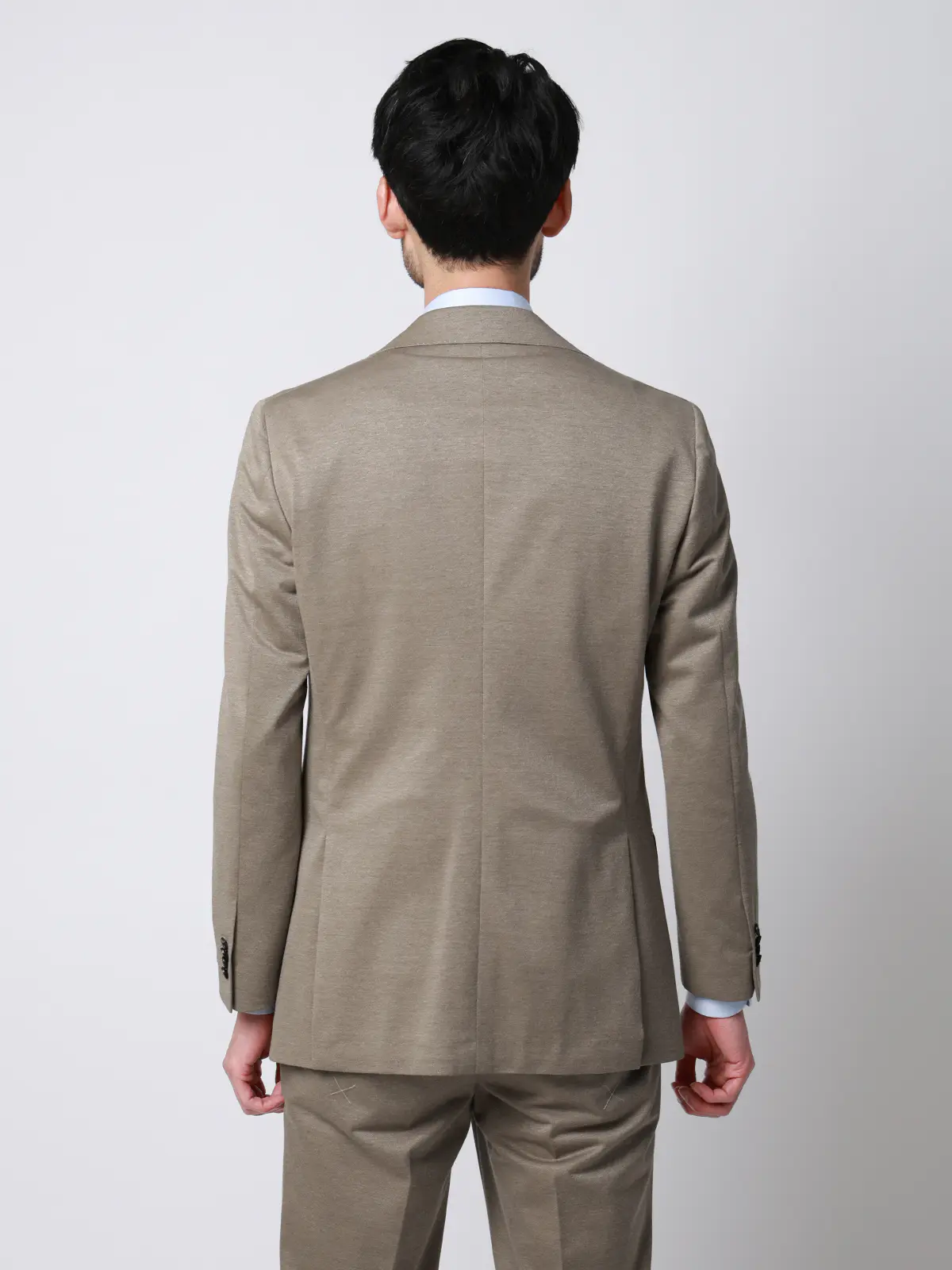 スーツ／ストレッチ／接触冷感／3つボタン／無地／TR27 ベージュ 体型（DROP):普通　6DROP(A体),身長:170cm