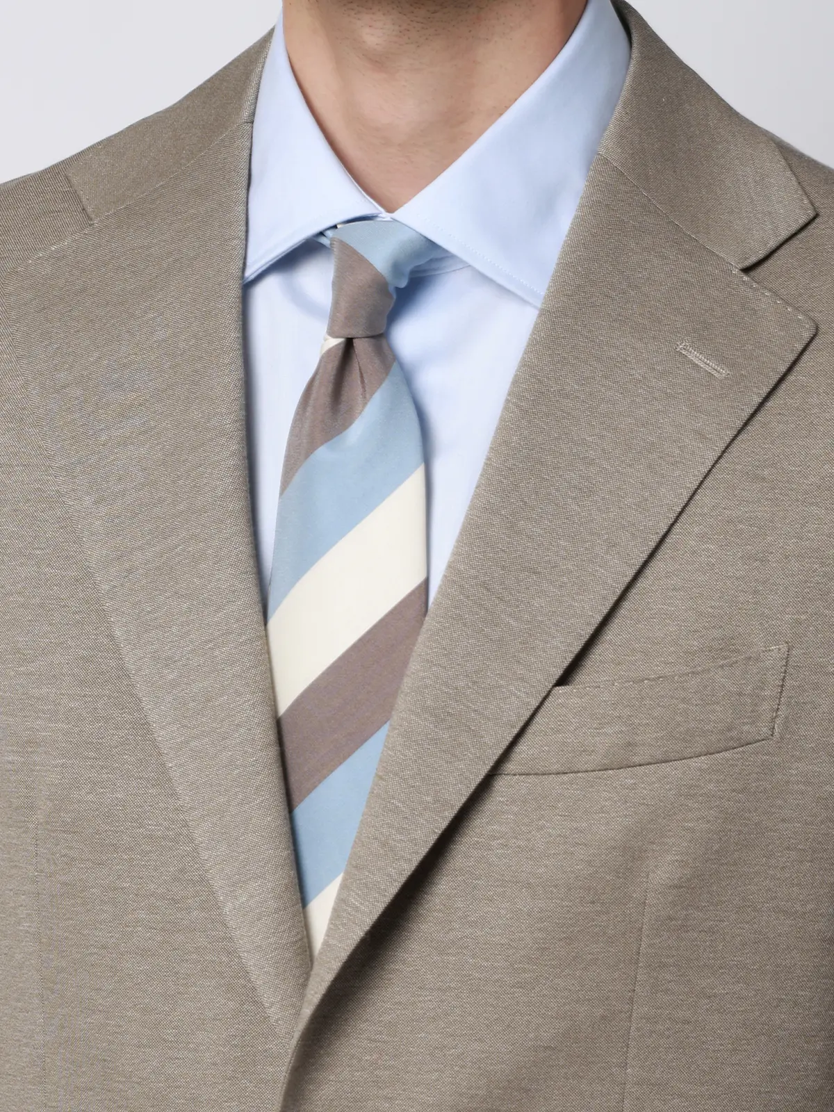 スーツ／ストレッチ／接触冷感／3つボタン／無地／TR27 ベージュ 体型（DROP):普通　6DROP(A体),身長:170cm