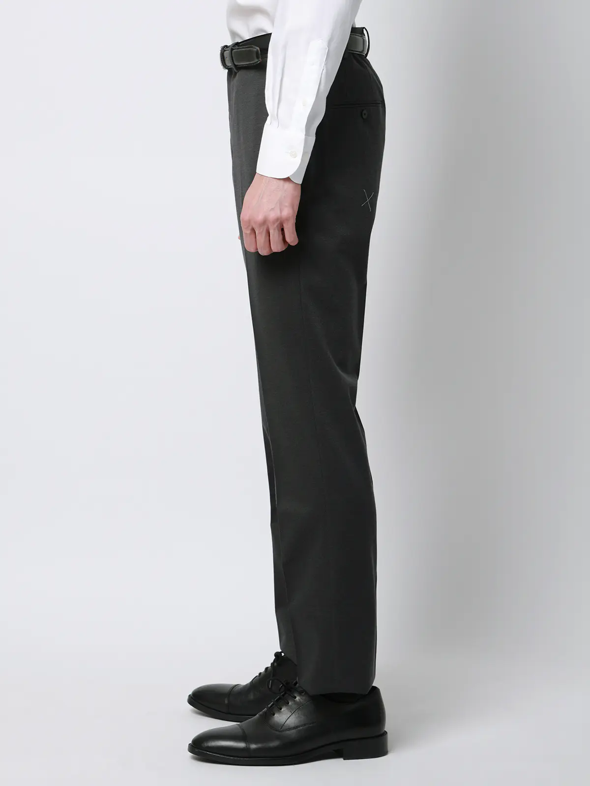 スーツ／ストレッチ／接触冷感／3つボタン／無地／TR27 グレー 体型（DROP):普通　6DROP(A体),身長:165cm