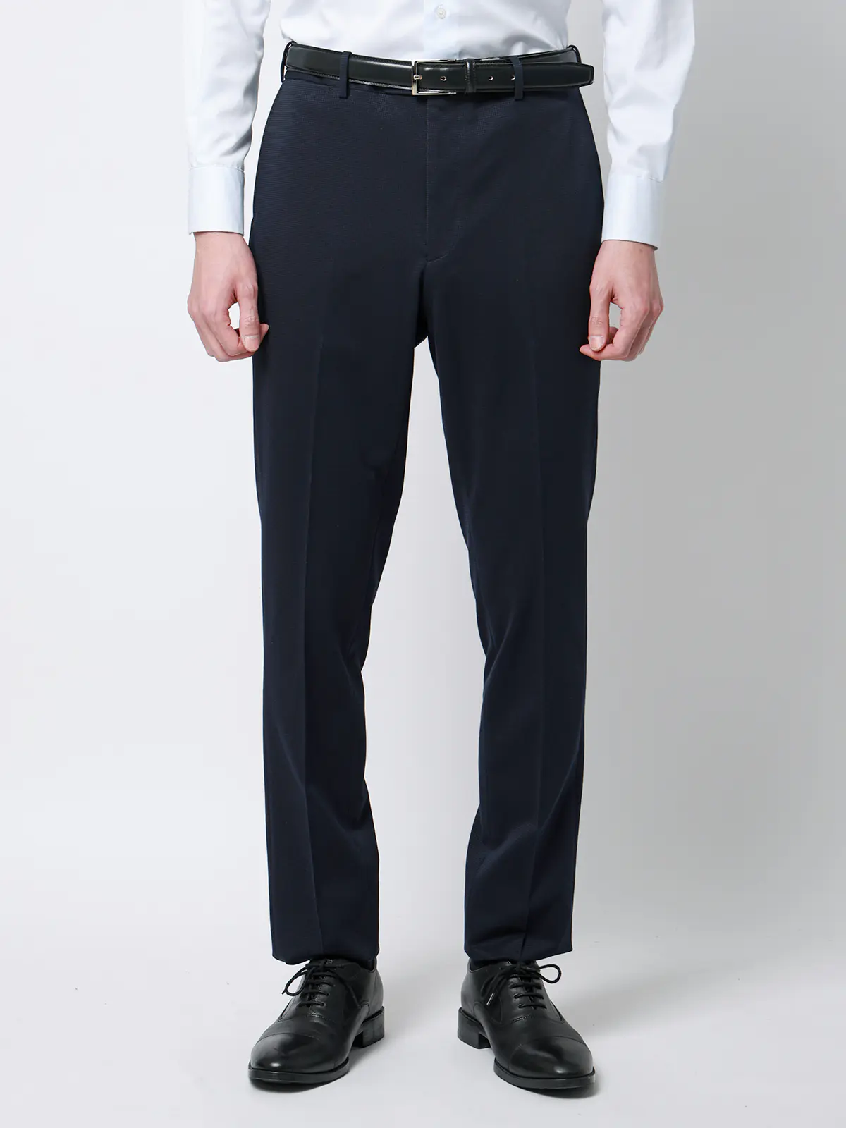 スーツ／ストレッチ／接触冷感／3つボタン／ハウンドトゥース／TR27 ネイビー 体型（DROP):普通　6DROP(A体),身長:165cm