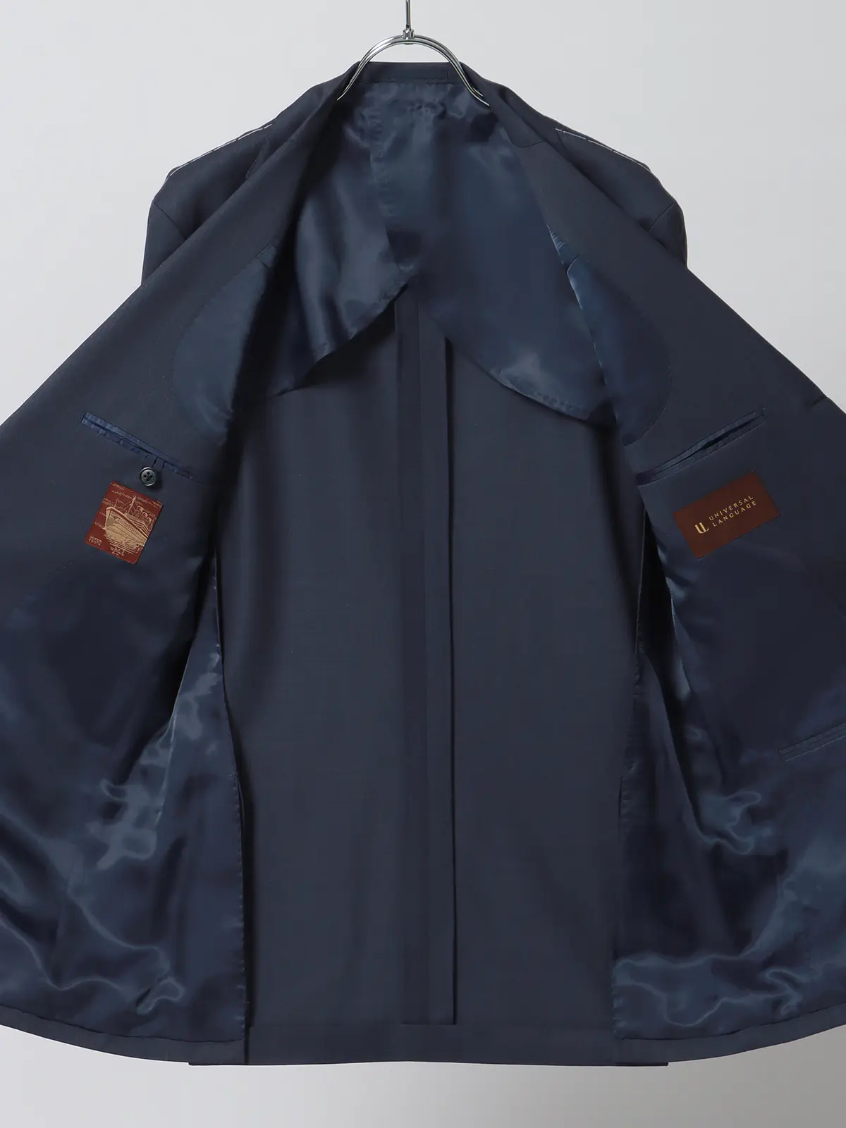 スーツ／3つボタン／SUPER100's／HAND MADE／無地／TR27 ブルー系 体型（DROP):スリム　8DROP(YA体),身長:160cm