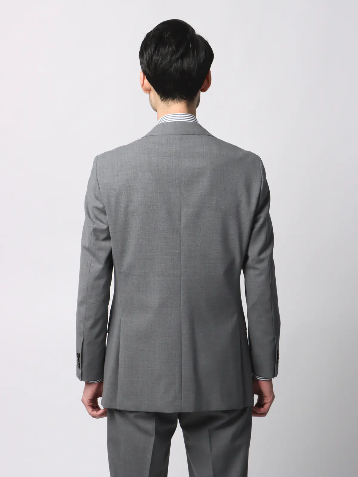 スーツ／3つボタン／FRESCO／HAND MADE／無地／TR27 ライトグレー 体型（DROP):スリム　8DROP(YA体),身長:160cm