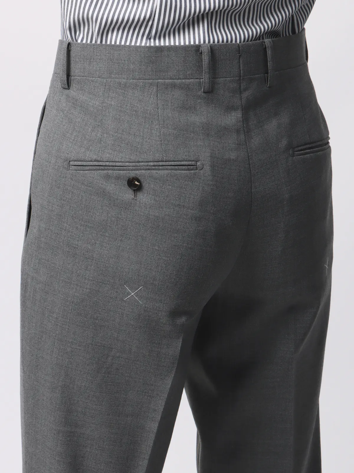 スーツ／3つボタン／FRESCO／HAND MADE／無地／TR27 ライトグレー 体型（DROP):スリム　8DROP(YA体),身長:160cm