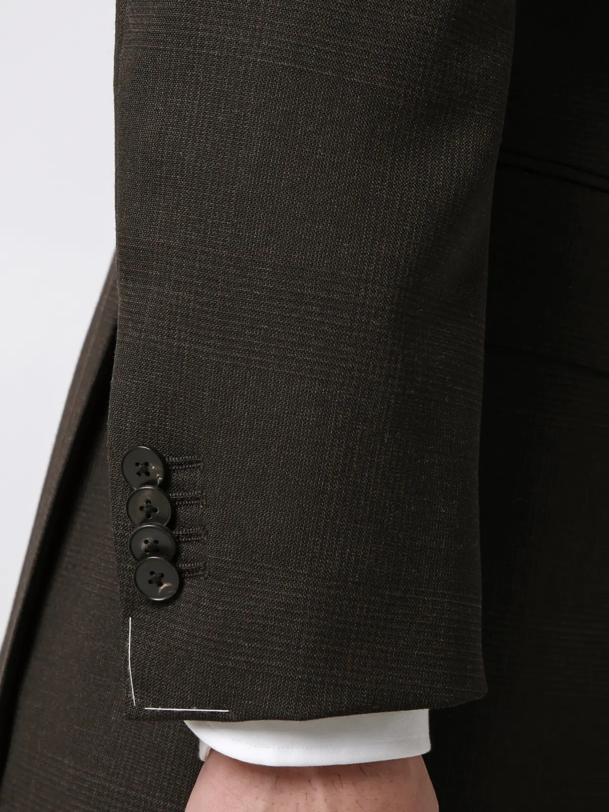 スーツ／3つボタン／FRESCO／HAND MADE／グレンチェック／TR27 ブラウン 体型（DROP):スリム　8DROP(YA体),身長:160cm