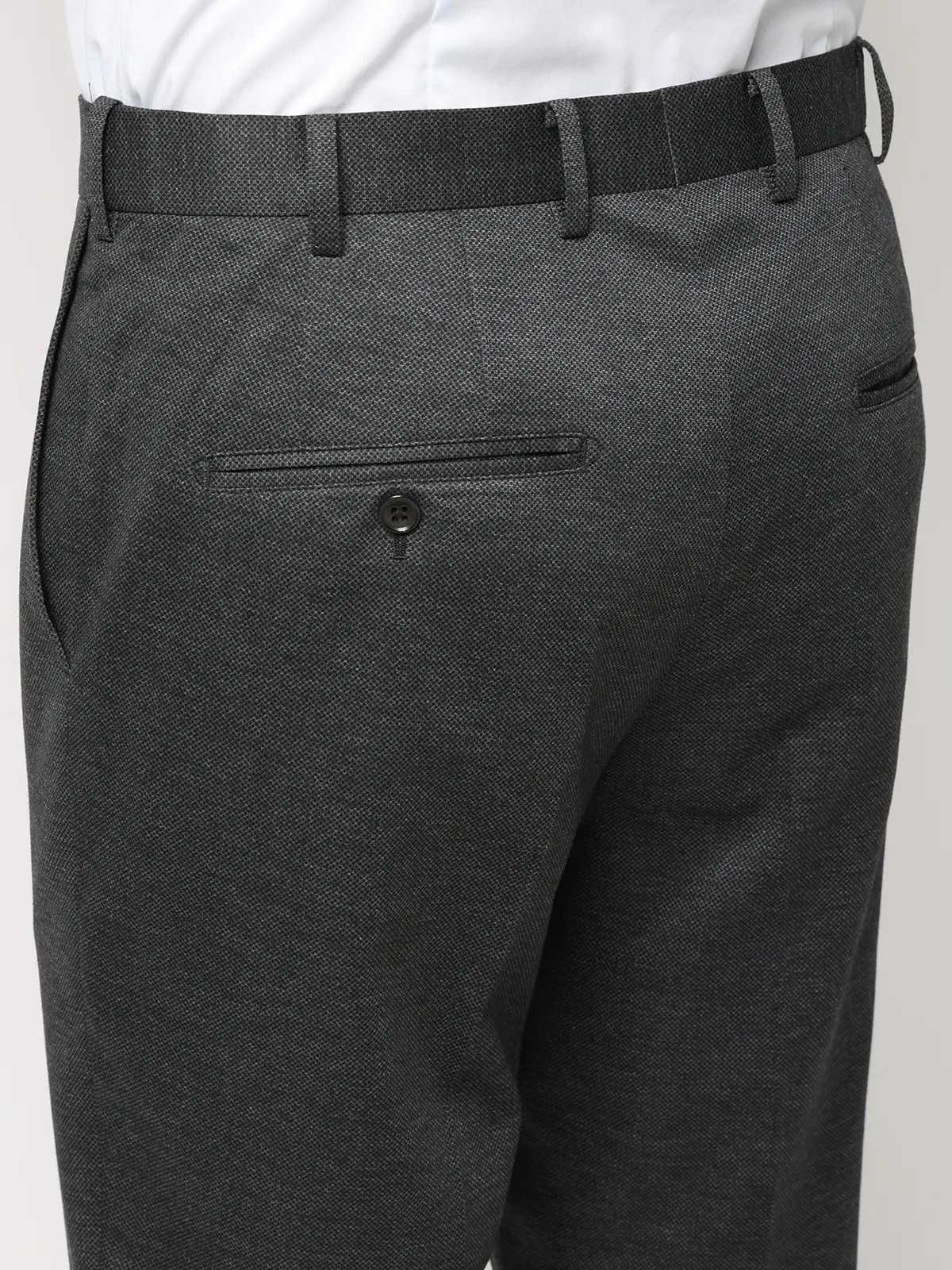 伸びるスーツ～Jersey～／ウォッシャブル／ストレッチ／3つボタン／織柄／TR27 グレー 体型（DROP):スリム　8DROP(YA体),身長:160cm