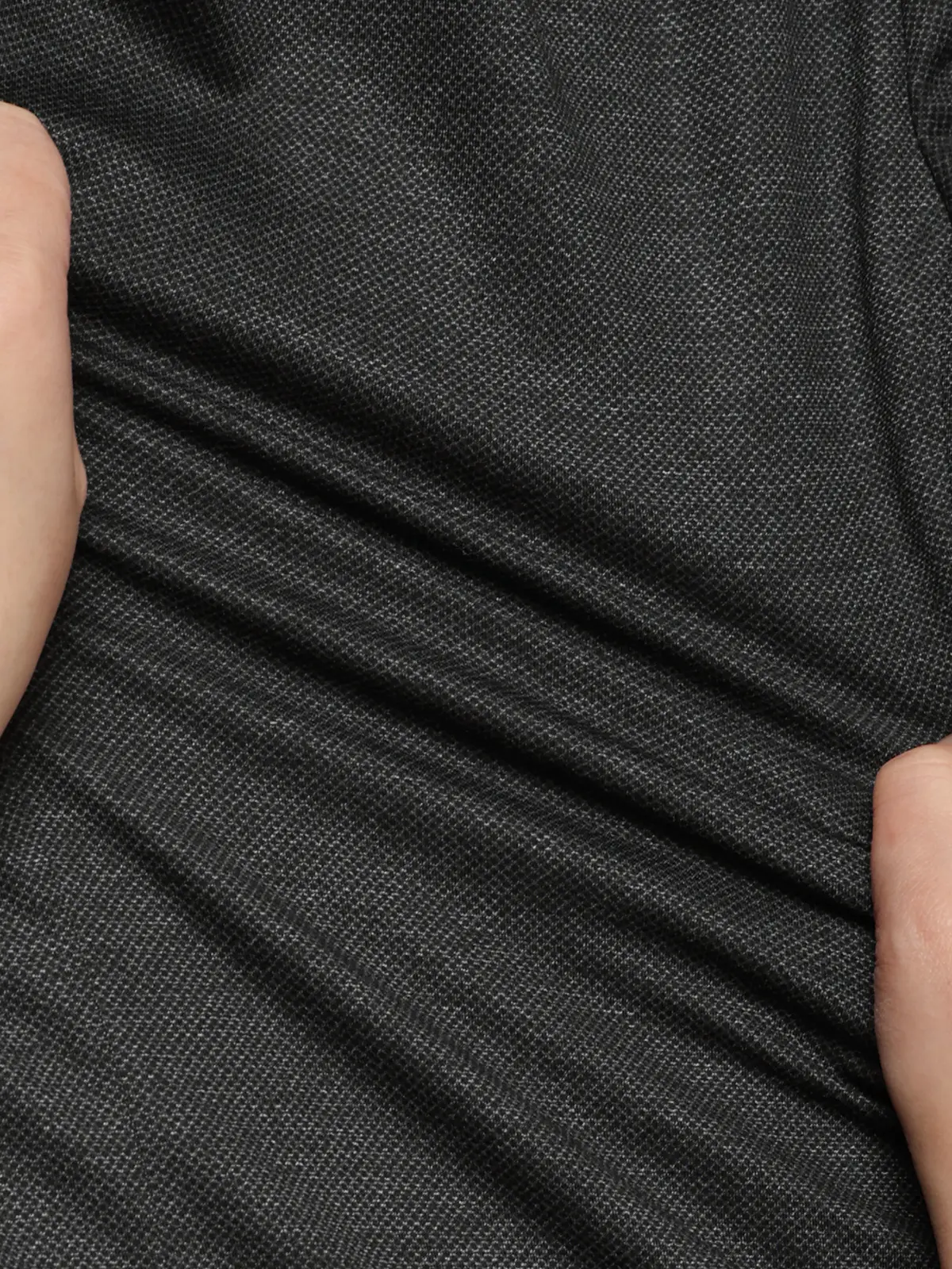 伸びるスーツ～Jersey～／ウォッシャブル／ストレッチ／3つボタン／織柄／TR27 グレー 体型（DROP):スリム　8DROP(YA体),身長:160cm