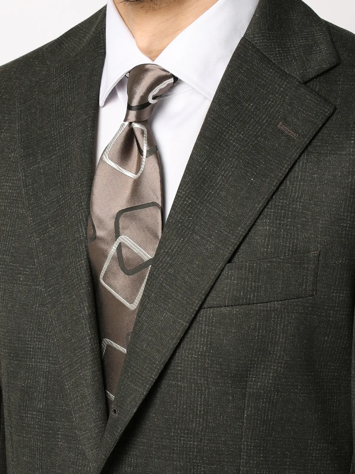 伸びるスーツ～Jersey～／ウォッシャブル／ストレッチ／3つボタン／グレンチェック／TR27 ブラウン 体型（DROP):スリム　8DROP(YA体),身長:165cm