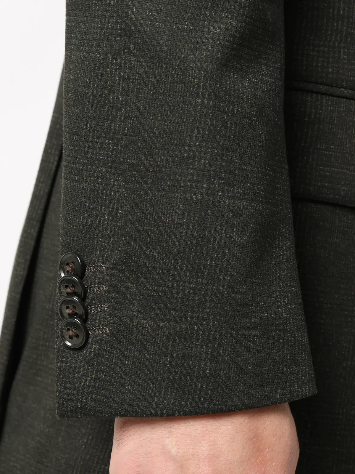 伸びるスーツ～Jersey～／ウォッシャブル／ストレッチ／3つボタン／グレンチェック／TR27 ブラウン 体型（DROP):スリム　8DROP(YA体),身長:165cm