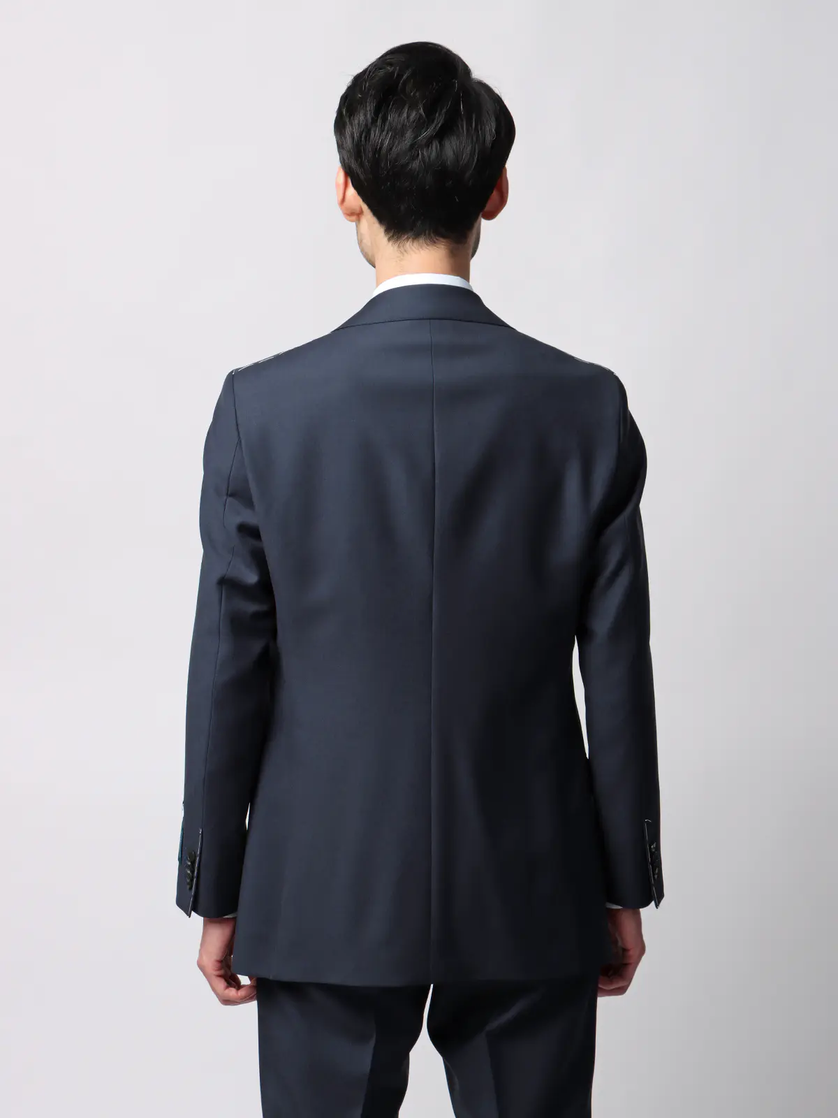 スーツ／スリーピース／3つボタン／尾州／無地／TR27 ブルー 体型（DROP):スリム　8DROP(YA体),身長:160cm