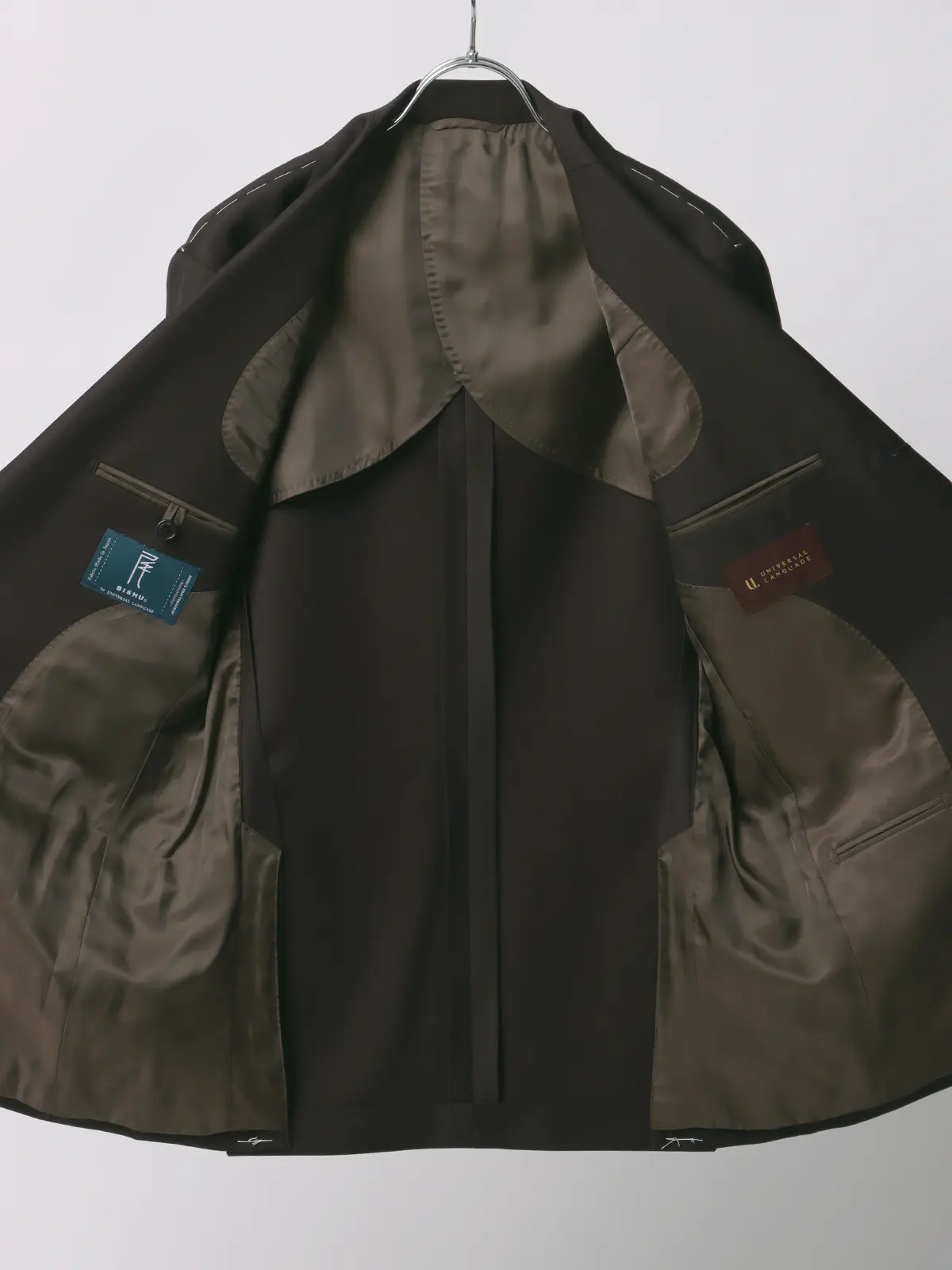 スーツ/スリーピース/3つボタン/尾州/無地/TR27 ブラウン 体型(DROP):スリム 8DROP(YA体),身長:165cm