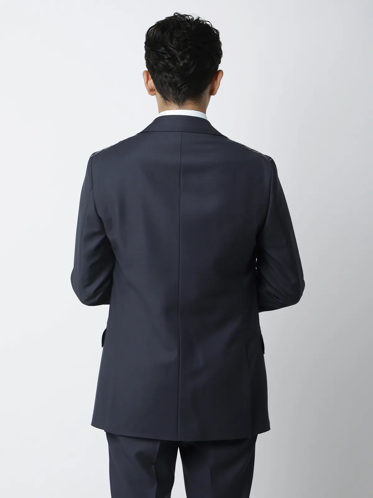 スーツ/スリーピース/3つボタン/尾州/無地/TR27 ブルー 体型(DROP):スリム 8DROP(YA体),身長:160cm