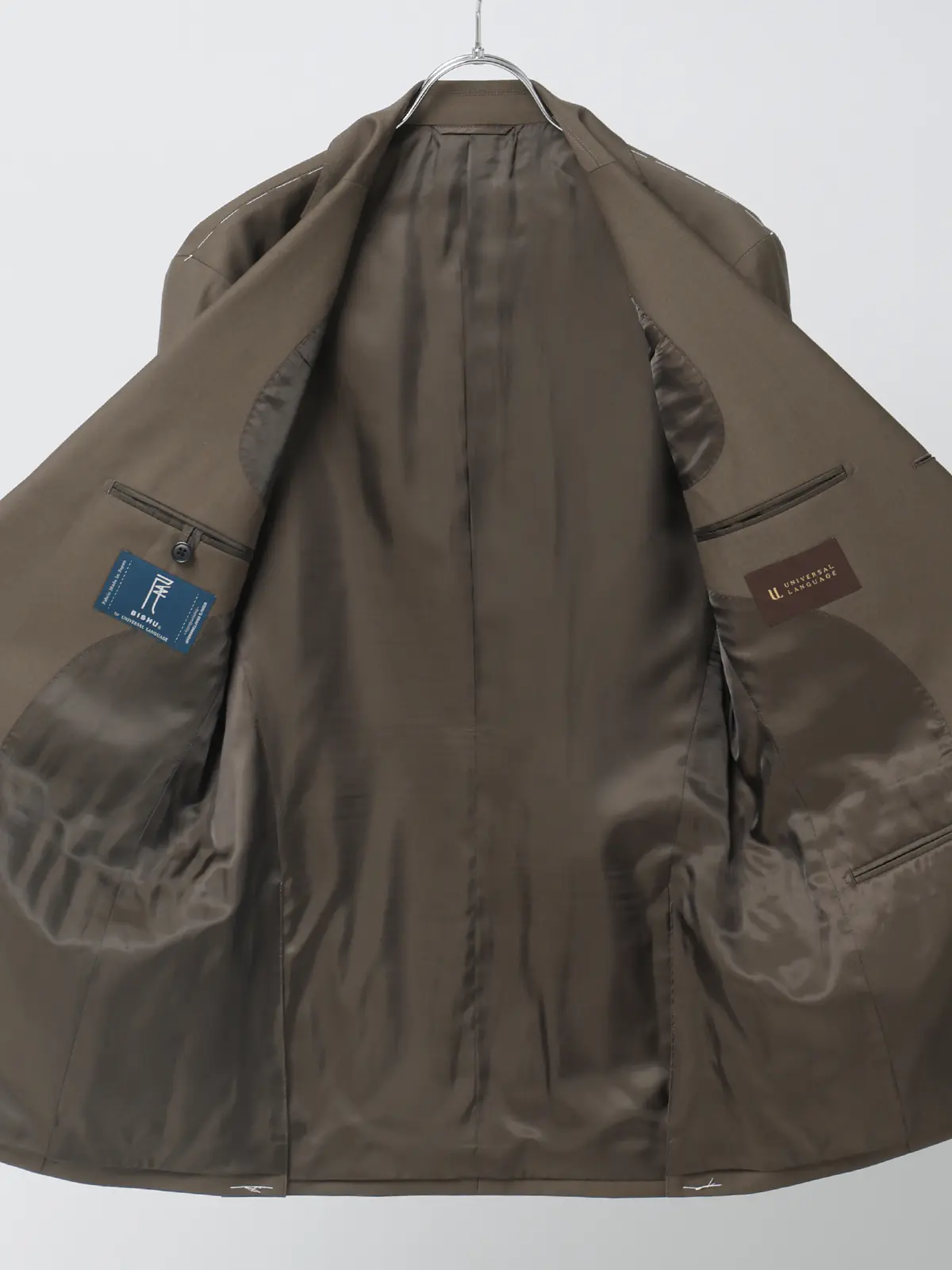 スーツ/スリーピース/3つボタン/尾州/無地/TR27 ベージュ 体型(DROP):スリム 8DROP(YA体),身長:165cm
