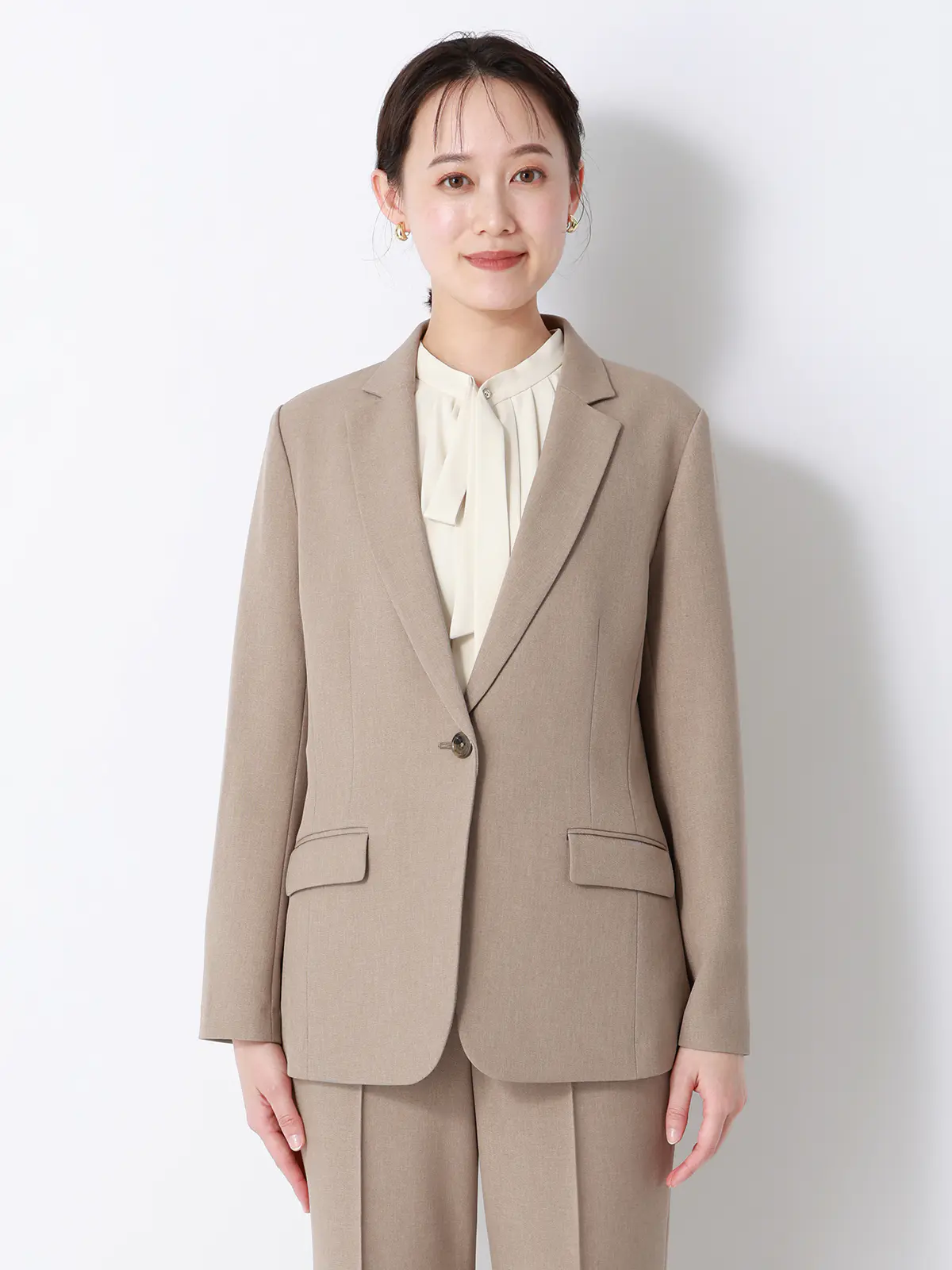 みんなのスーツ／ジャケット／ウォッシャブル／PRESTIGE TECHNOLOGY ベージュ S