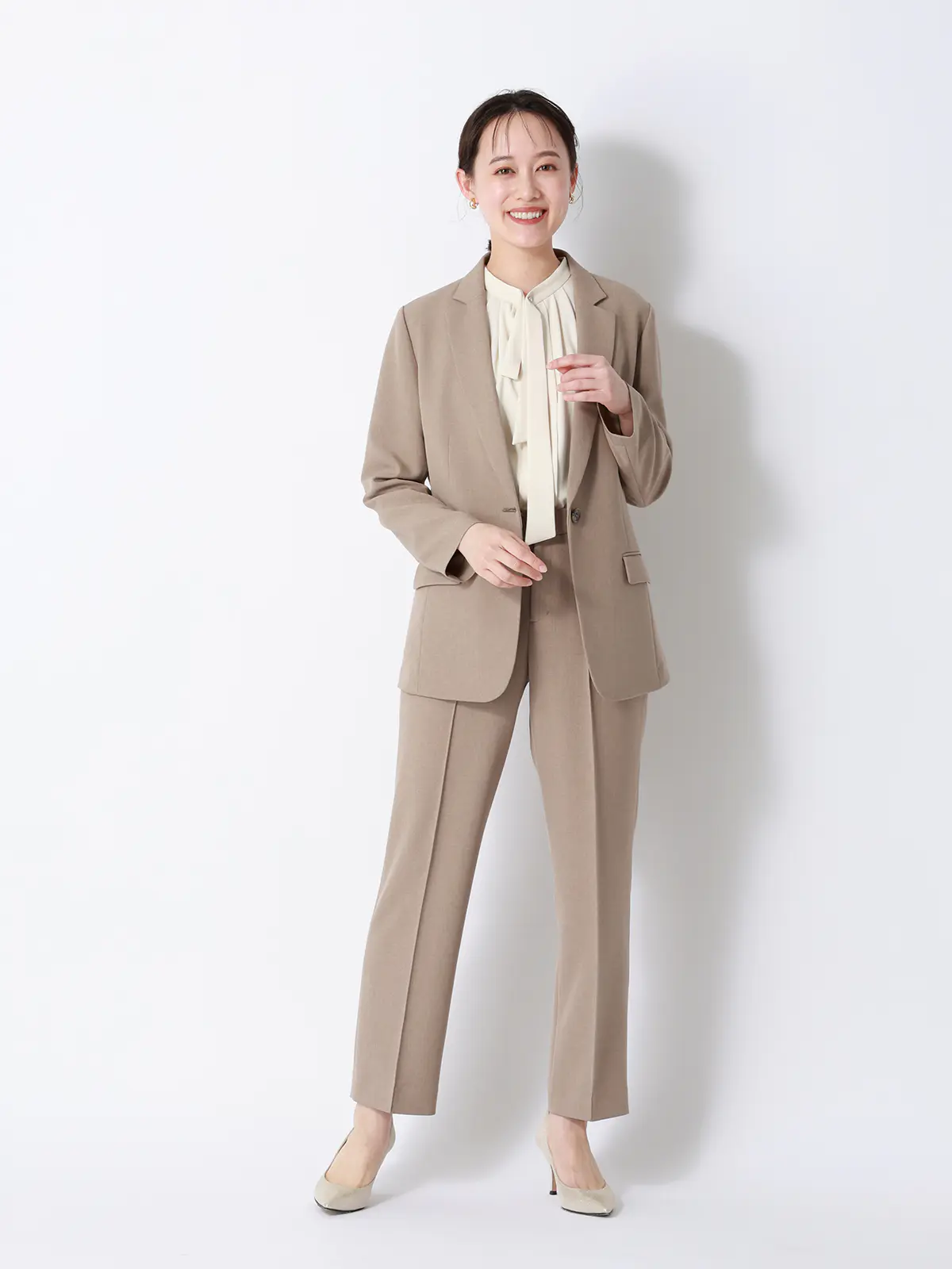 みんなのスーツ／ジャケット／ウォッシャブル／PRESTIGE TECHNOLOGY ベージュ S