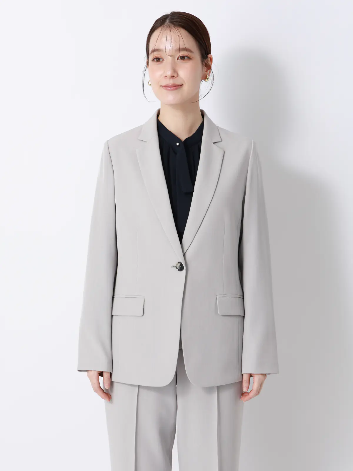 みんなのスーツ／ジャケット／ウォッシャブル／PRESTIGE TECHNOLOGY ライトグレー L