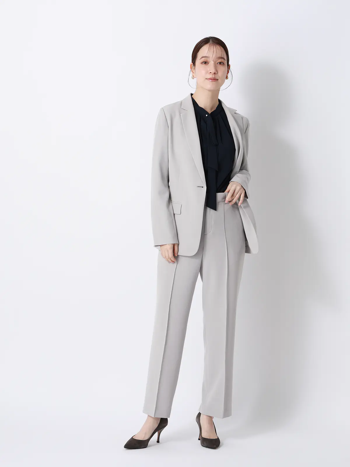 みんなのスーツ／ジャケット／ウォッシャブル／PRESTIGE TECHNOLOGY ライトグレー L