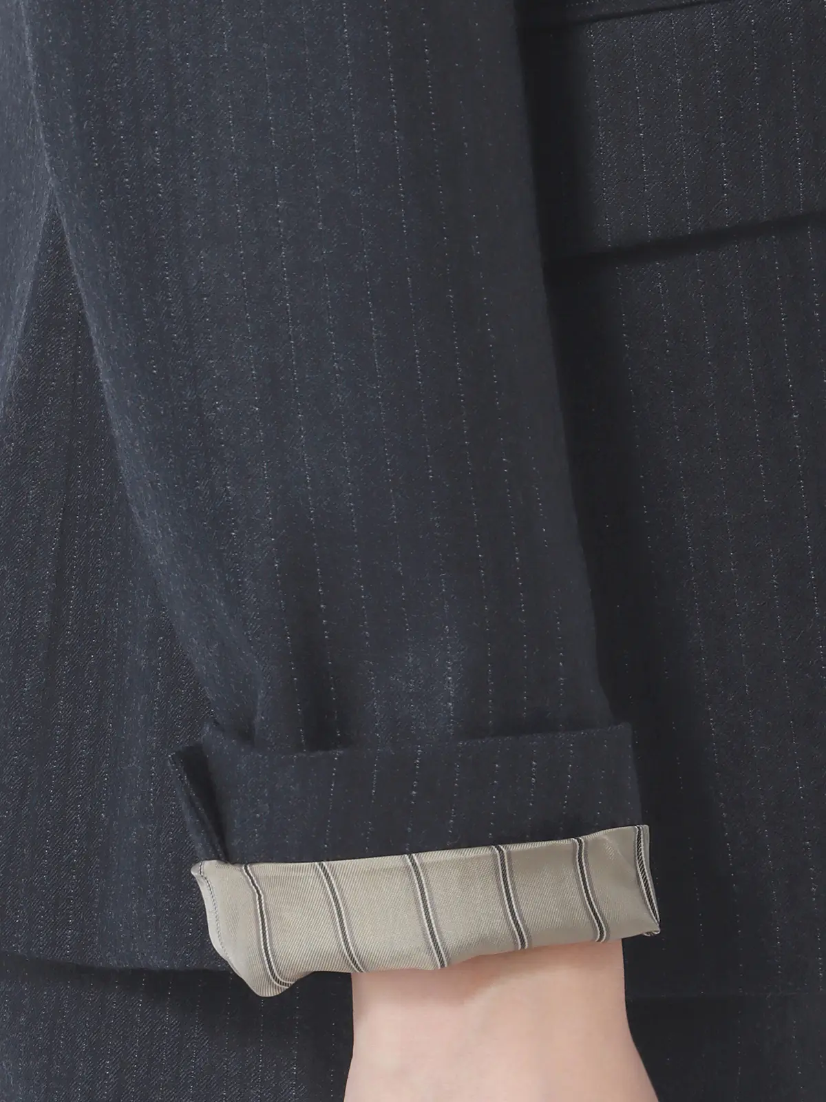 ジャケット／REDA／SUPER110'sウール／ストライプ ネイビー 36(7号）