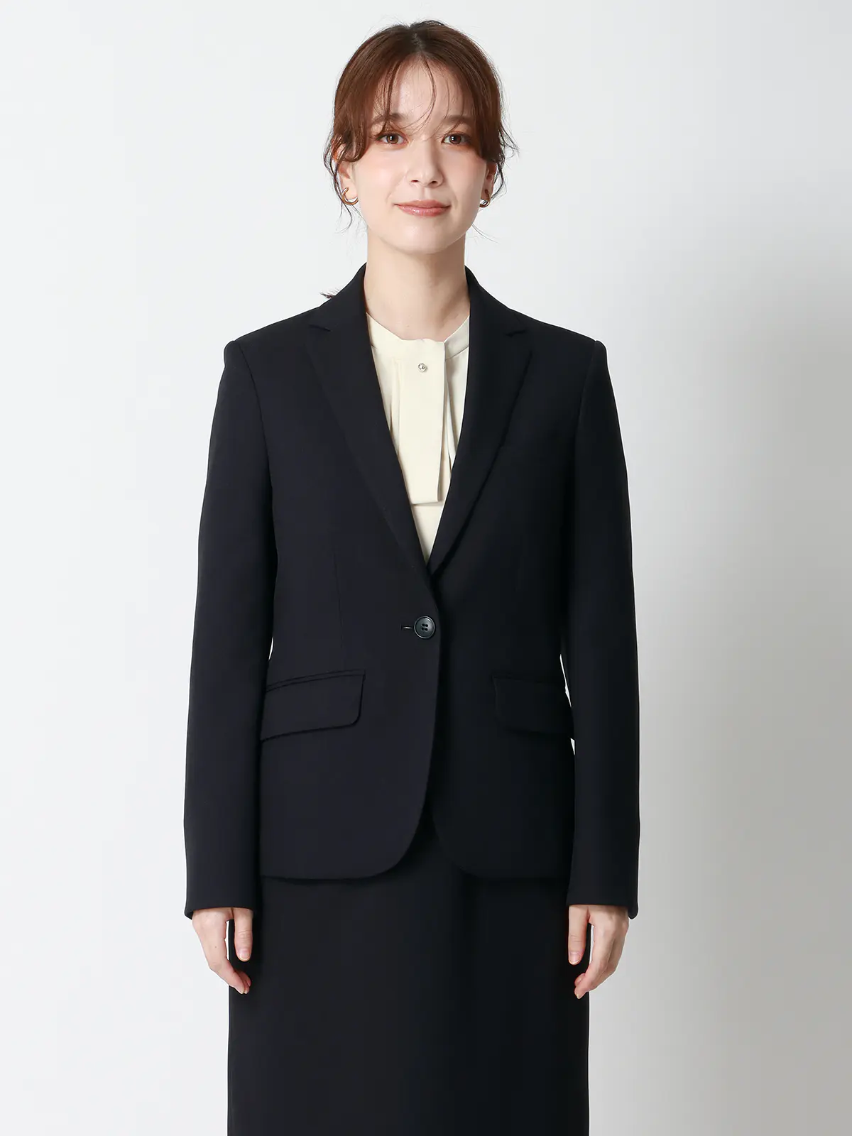 ジャケット／ウォッシャブル／ストレッチ／ウールライクポリエステル／無地 パープル 36(7号）