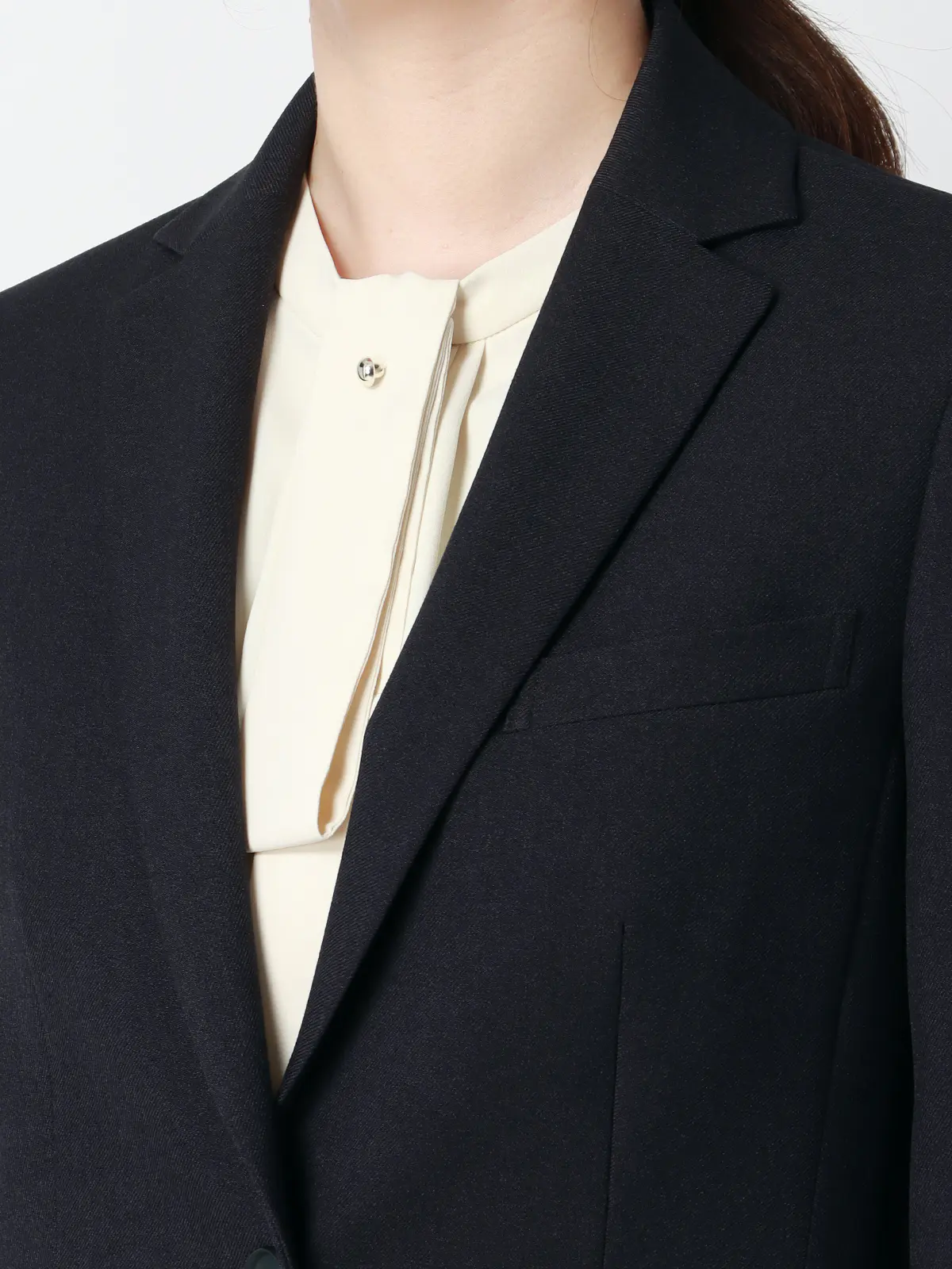 ジャケット／ウォッシャブル／ストレッチ／ウールライクポリエステル／無地 パープル 36(7号）